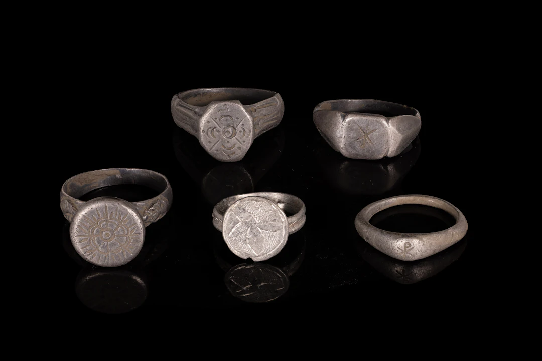 COLLECTION OF BYZANTINE AND MEDIEVAL SILVER RINGS