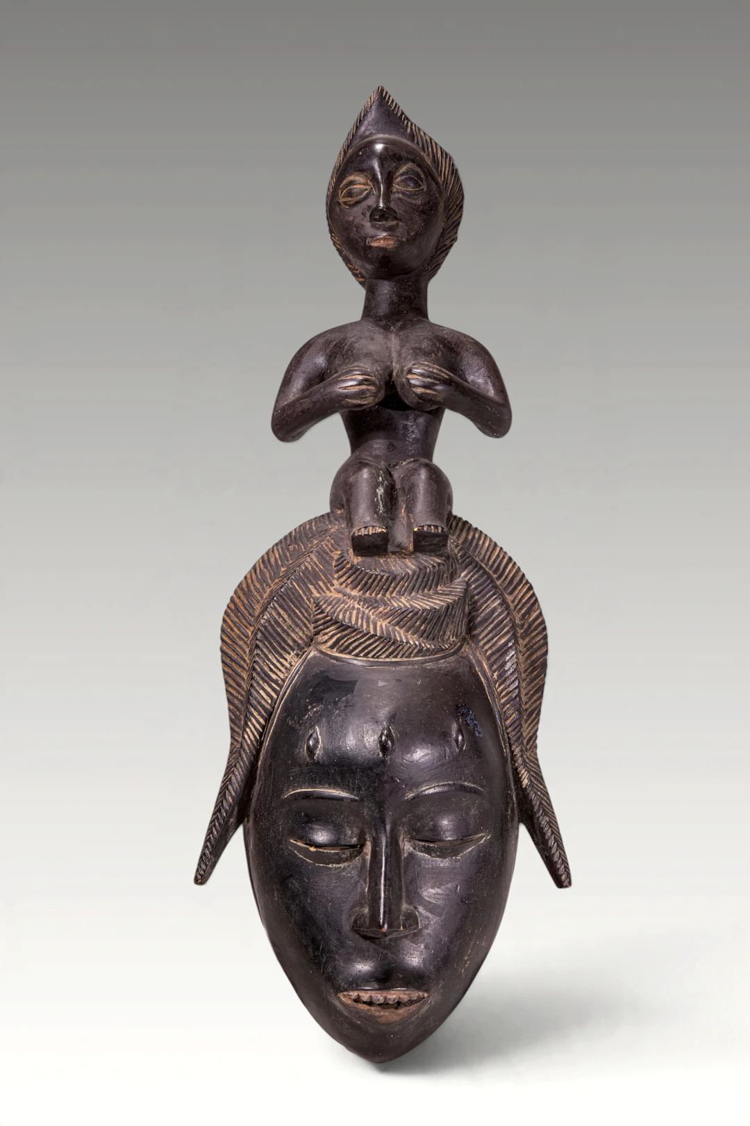 IVORY COAST YAURE LO MASK WITH FIGURE