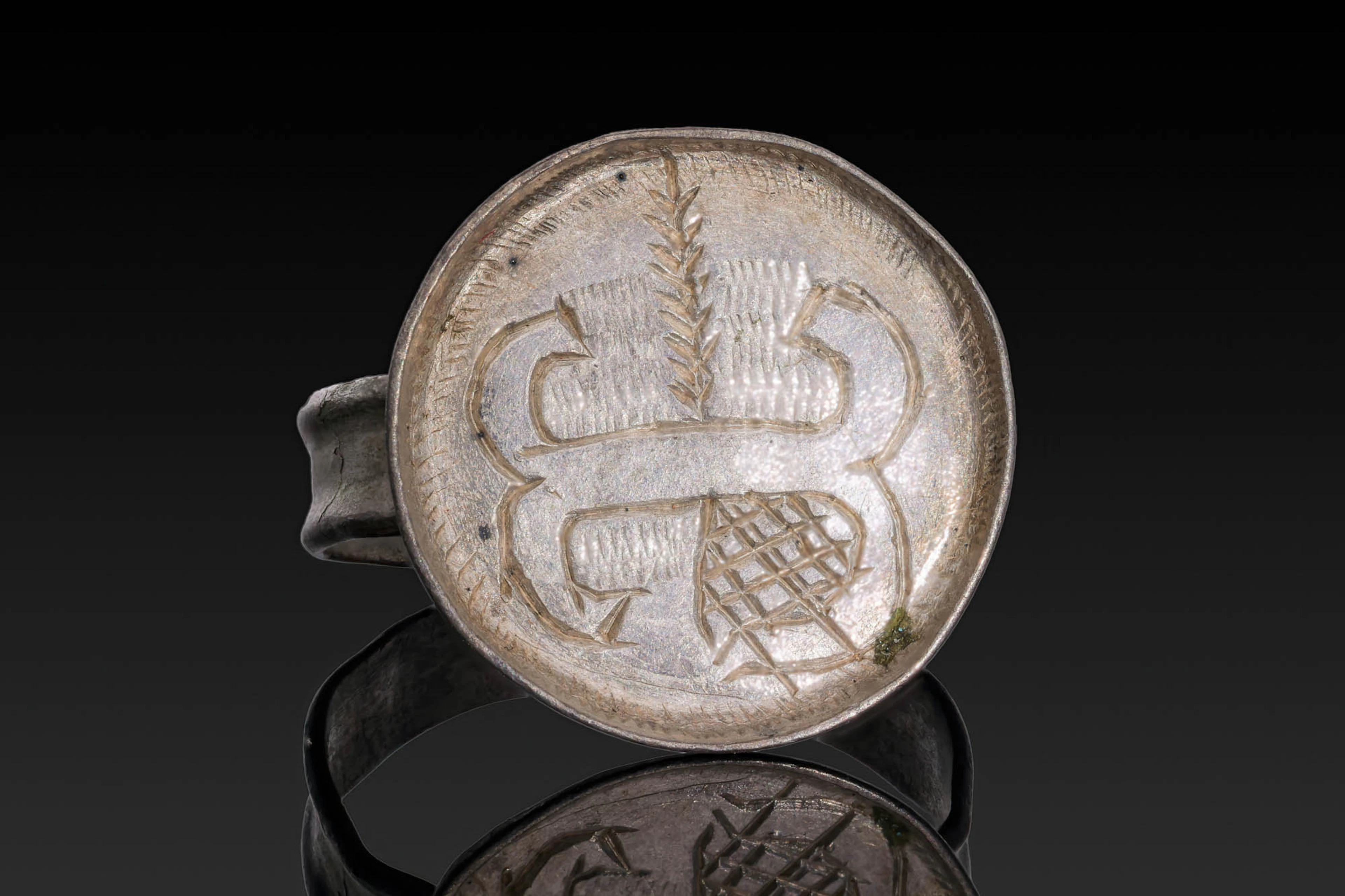 CRUSADER SILVER RING WITH CHRIST MONOGRAM
