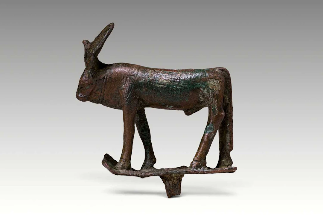 EGYPTIAN BRONZE APIS BULL FIGURINE