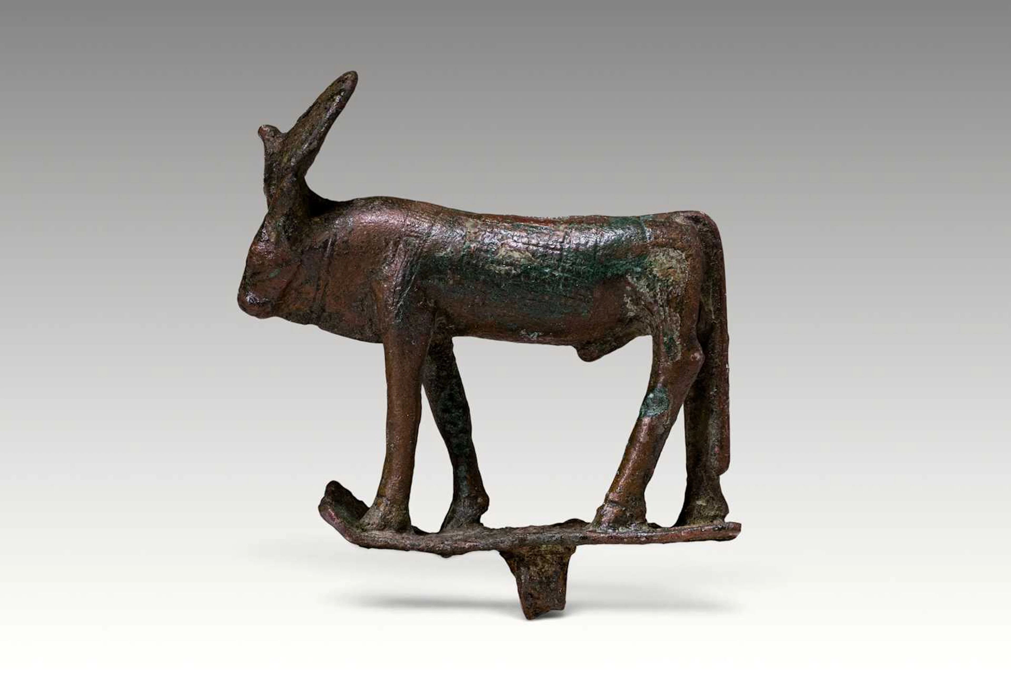 EGYPTIAN BRONZE APIS BULL FIGURINE
