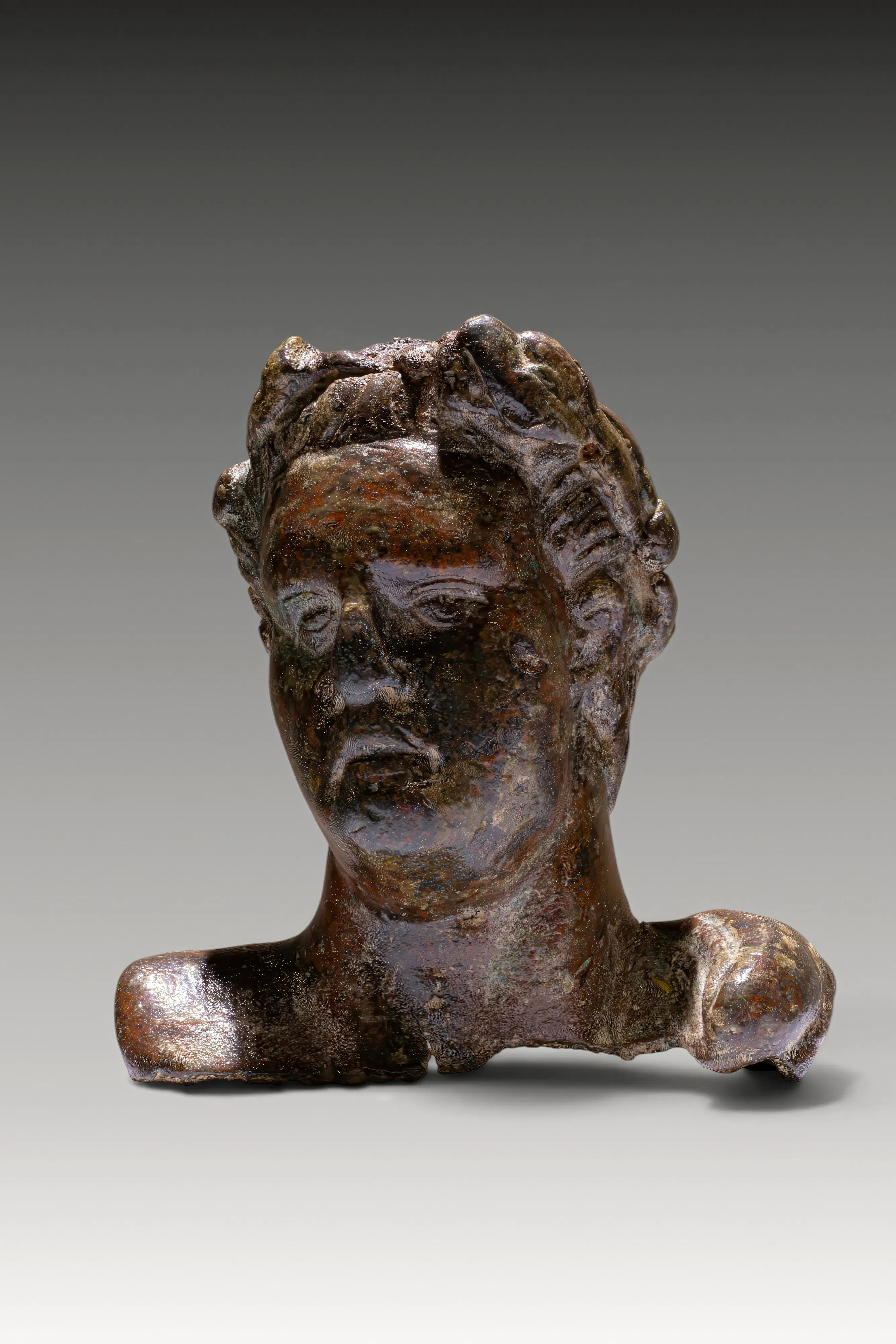 ROMAN BRONZE BUST OF EMPEROR CLAUDIUS