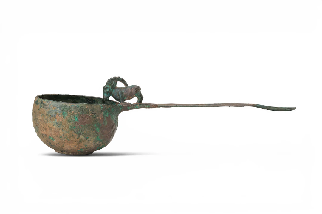 ANATOLIAN BRONZE LADLE WITH IBEX