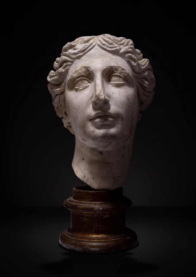 SUPERB ROMAN MARBLE HEAD OF VENUS "MILO" TYPE