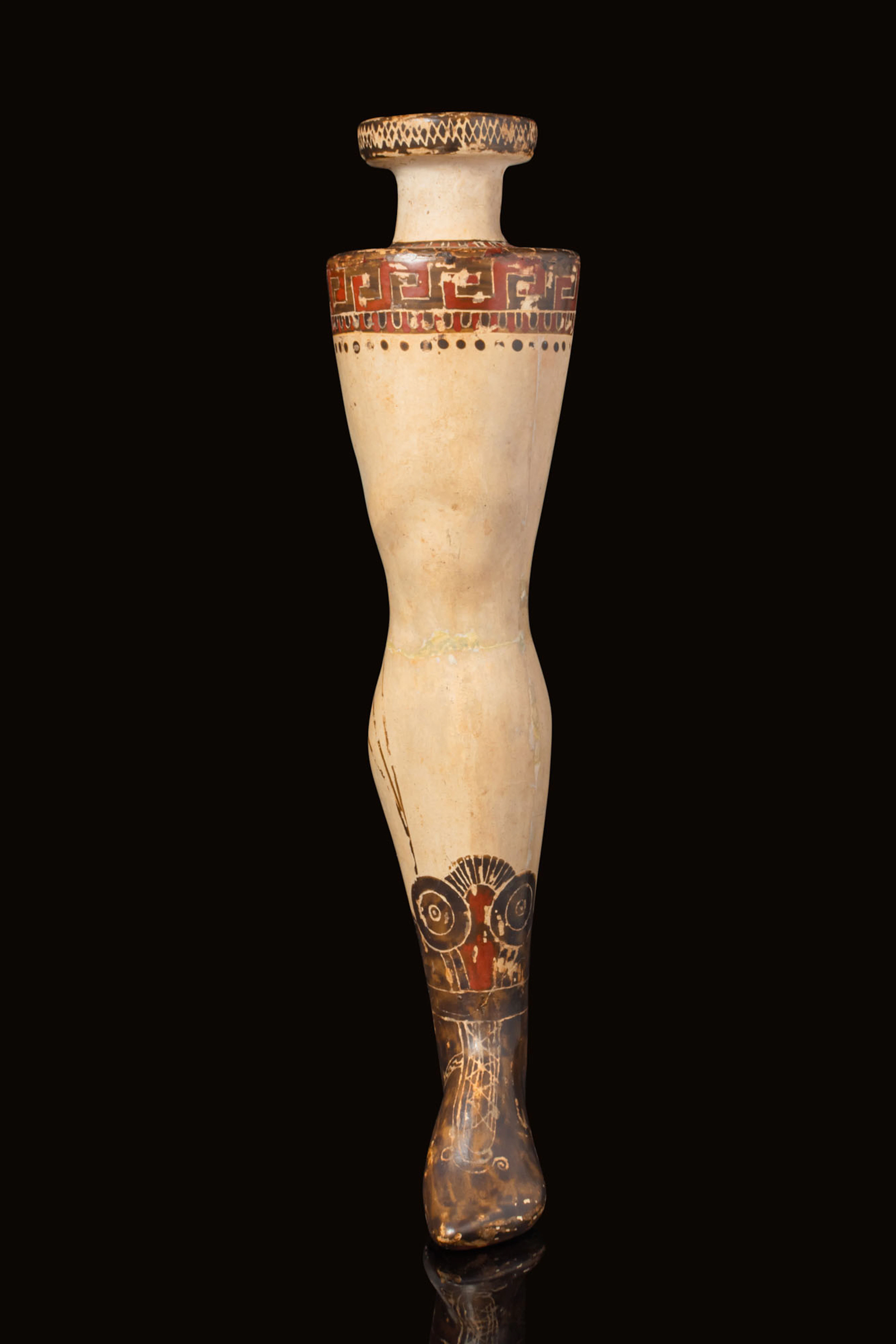 EAST GREEK POTTERY FIGURAL ARYBALLOS - EX. CHRISTIE'S