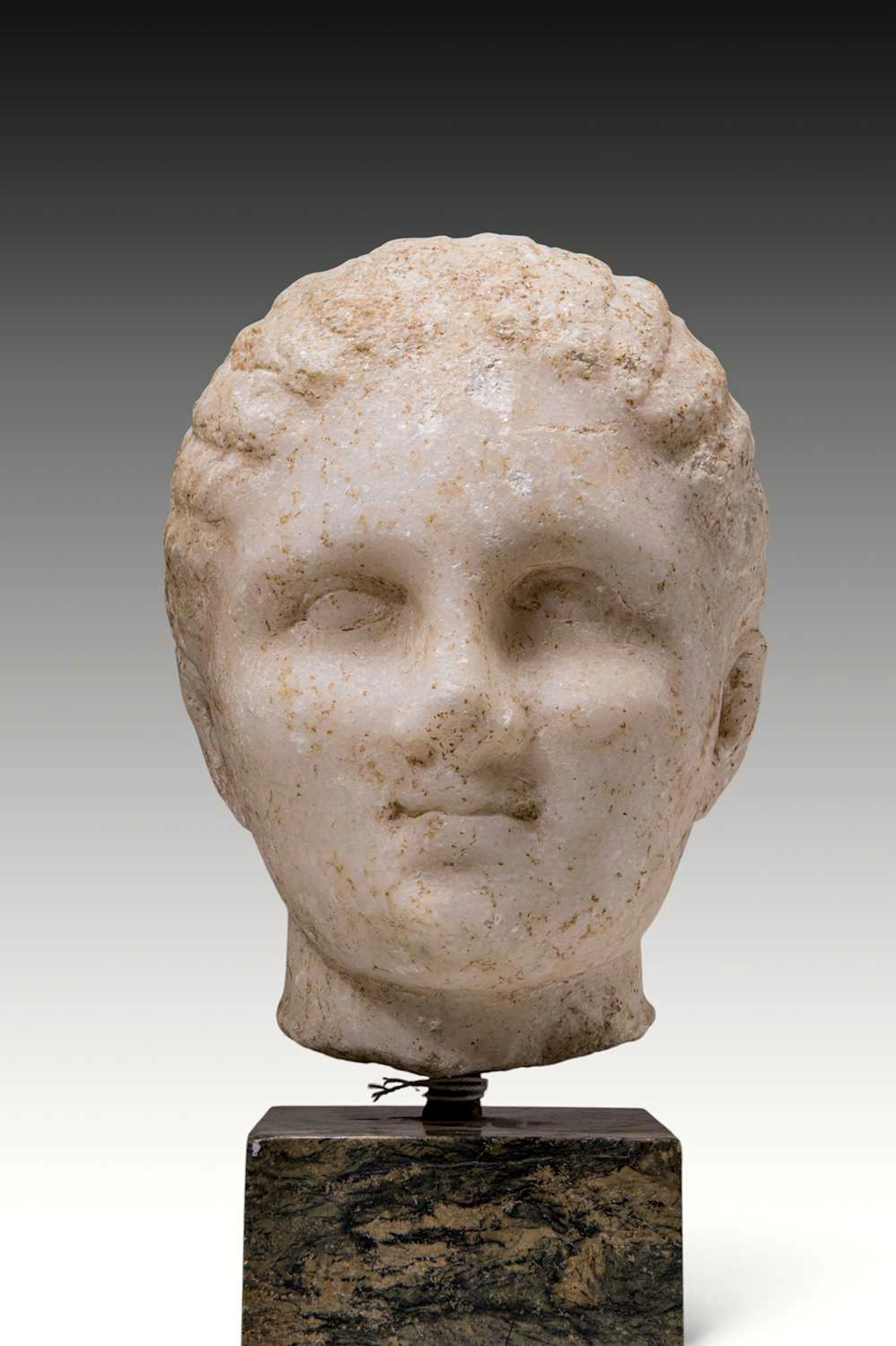 GREEK MARBLE HEAD OF A GIRL - EX CHRISTIE'S