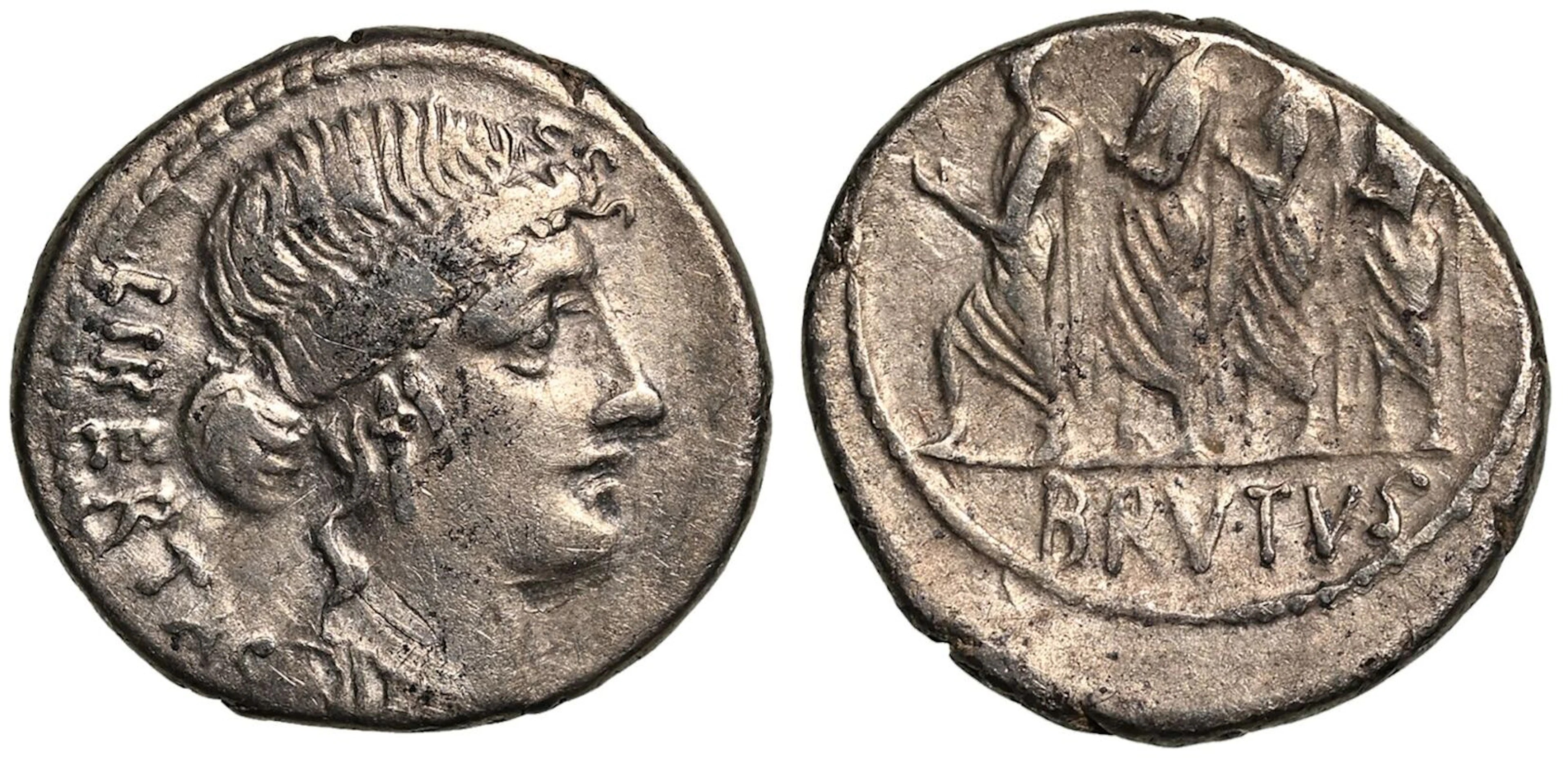Q. Servilius Caepio (M. Junius) Brutus AR Denarius