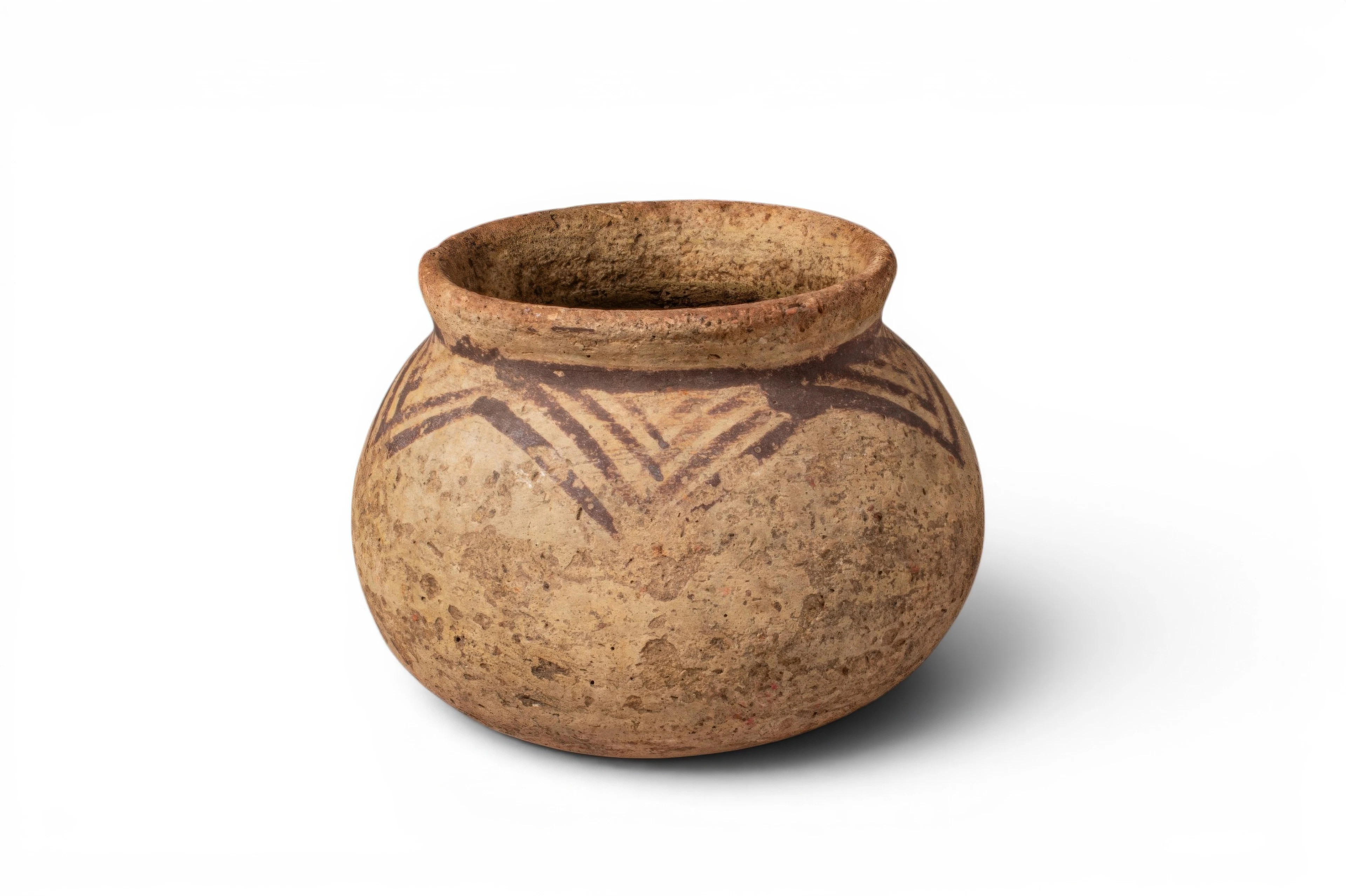 EGYPTIAN PREDYNASTIC TERRACOTTA JAR WITH GEOMETRIC DECORATION