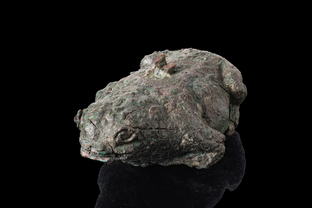EGYPTIAN BRONZE FROG AMULET
