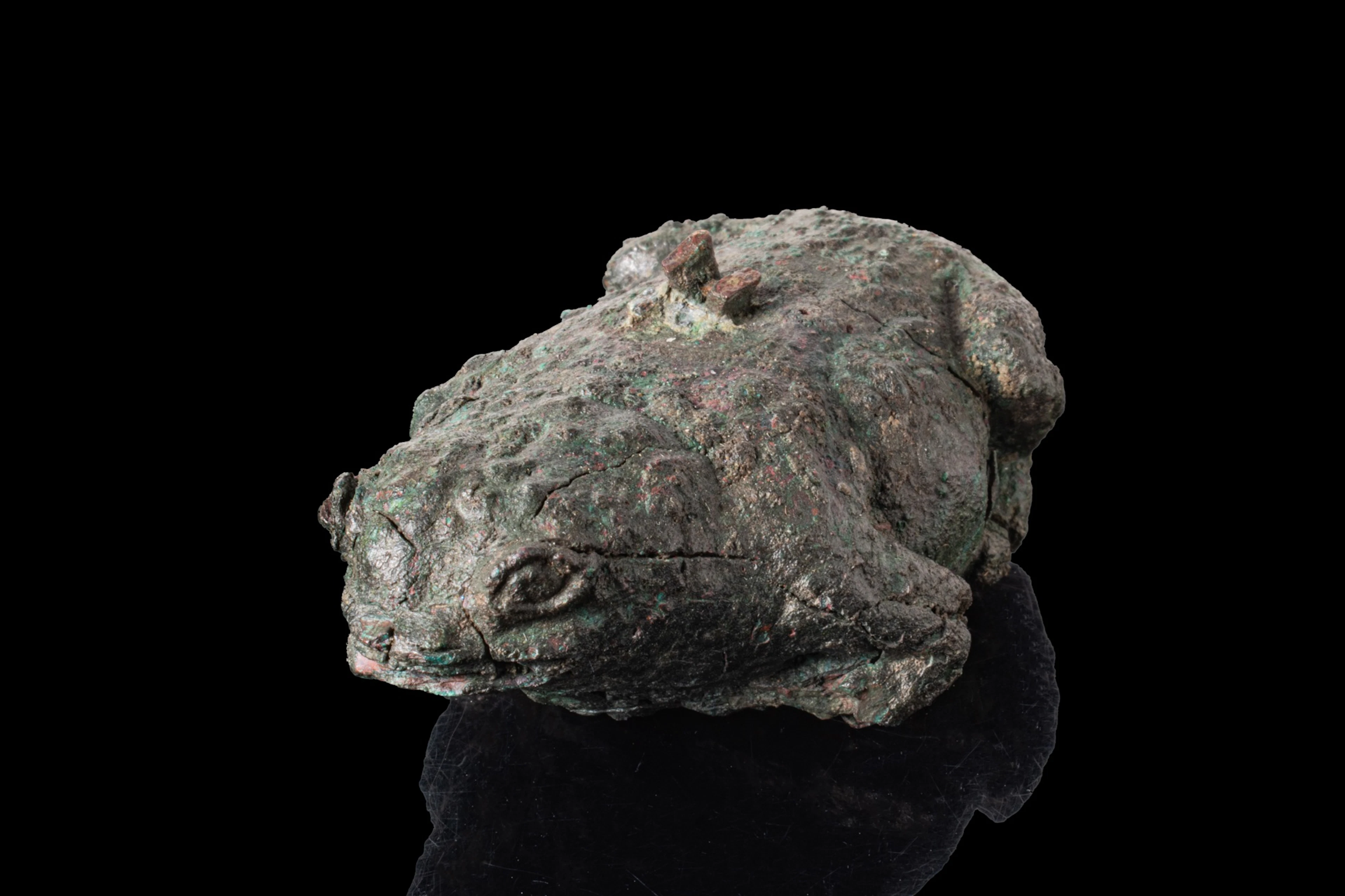 EGYPTIAN BRONZE FROG AMULET