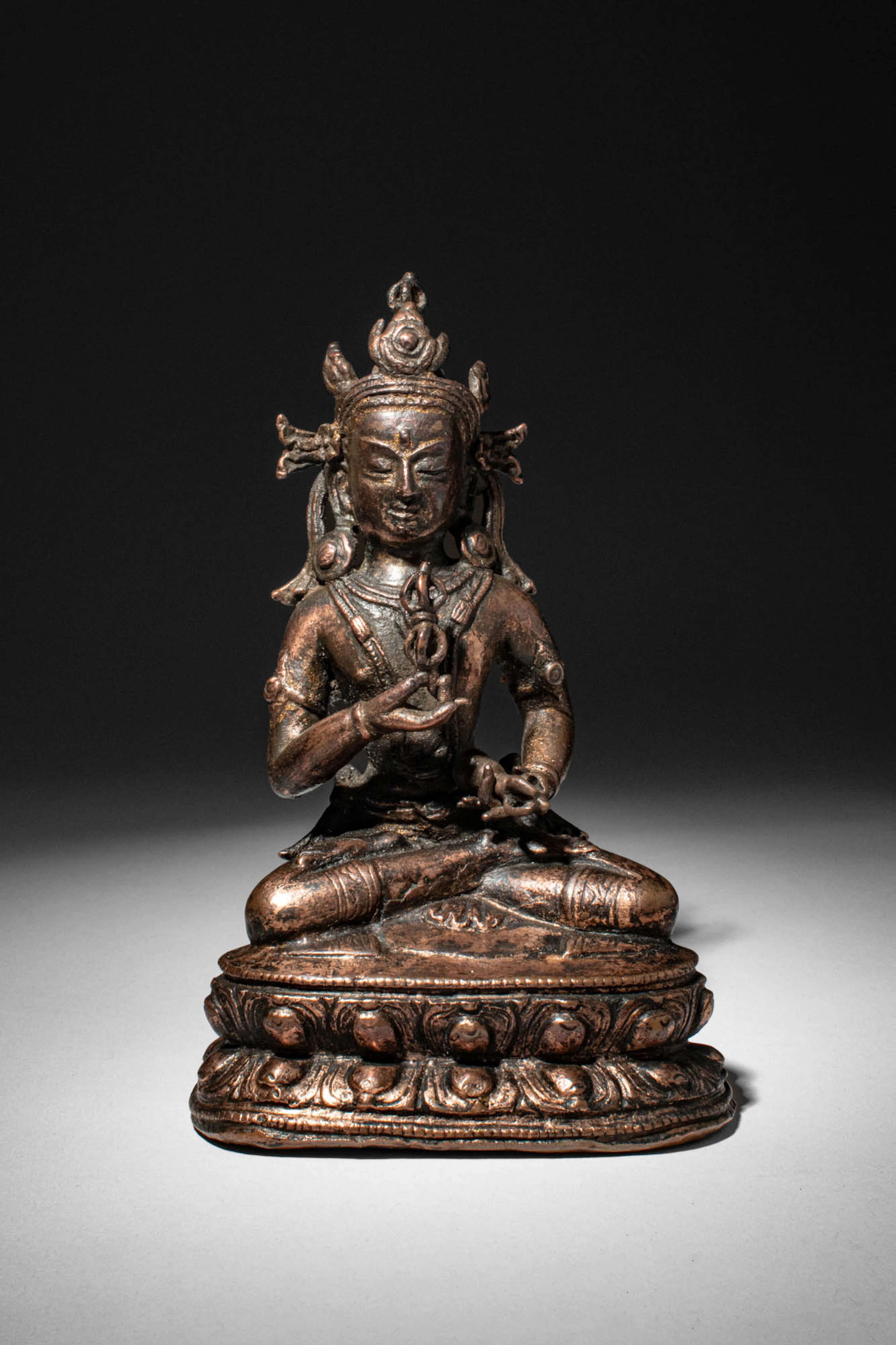 TIBETAN GILDED COPPER ALLOY VAJRASATTVA