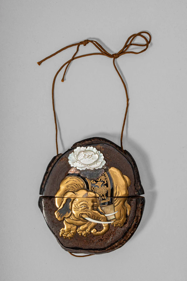 RARE JAPANESE REISHI FUNGUS SINGLE-CASE INRO
