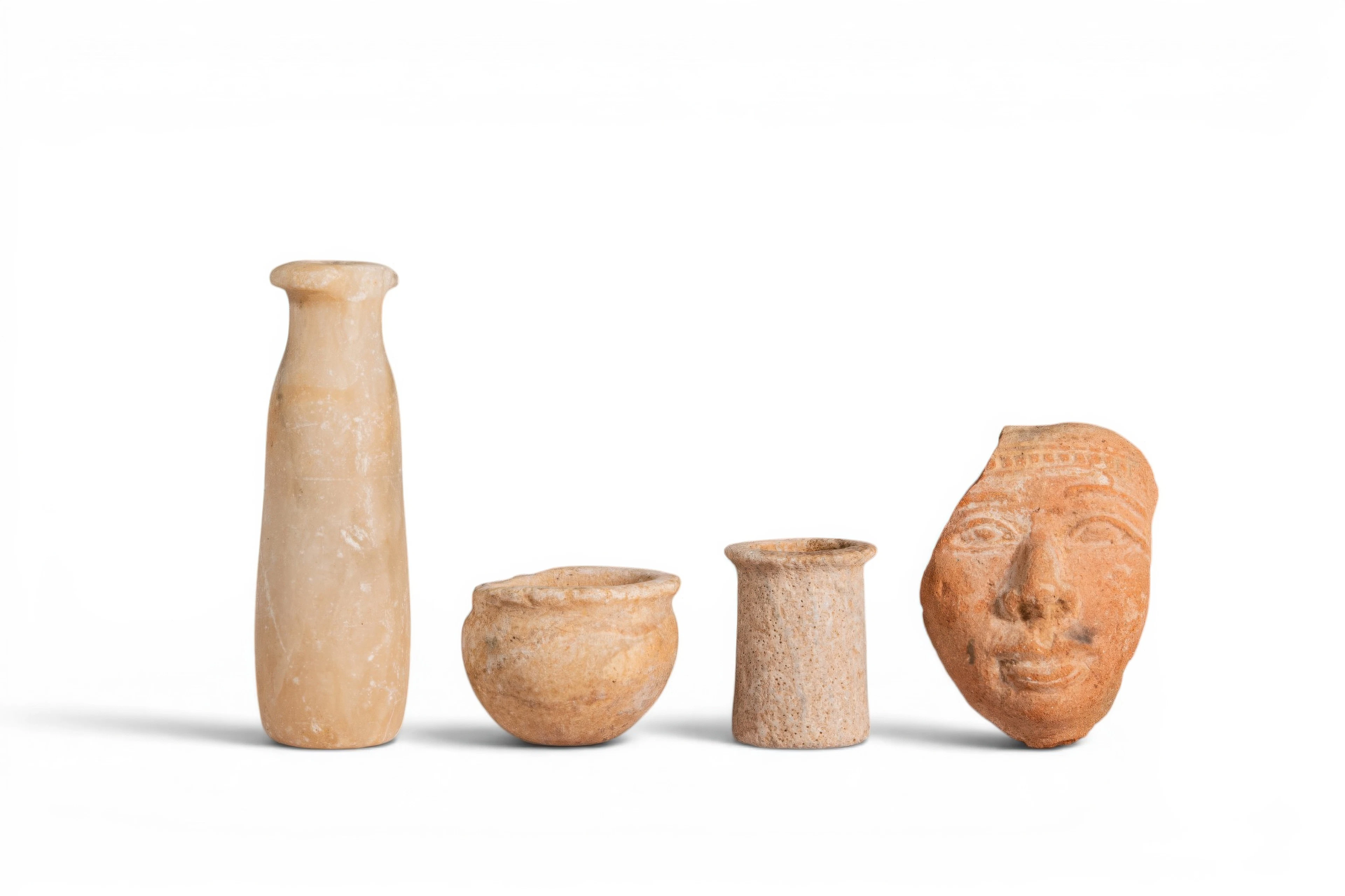 COLLECTION OF EGYPTIAN STONE AND TERRACOTTA OBJECTS