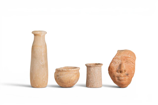 COLLECTION OF EGYPTIAN STONE AND TERRACOTTA OBJECTS