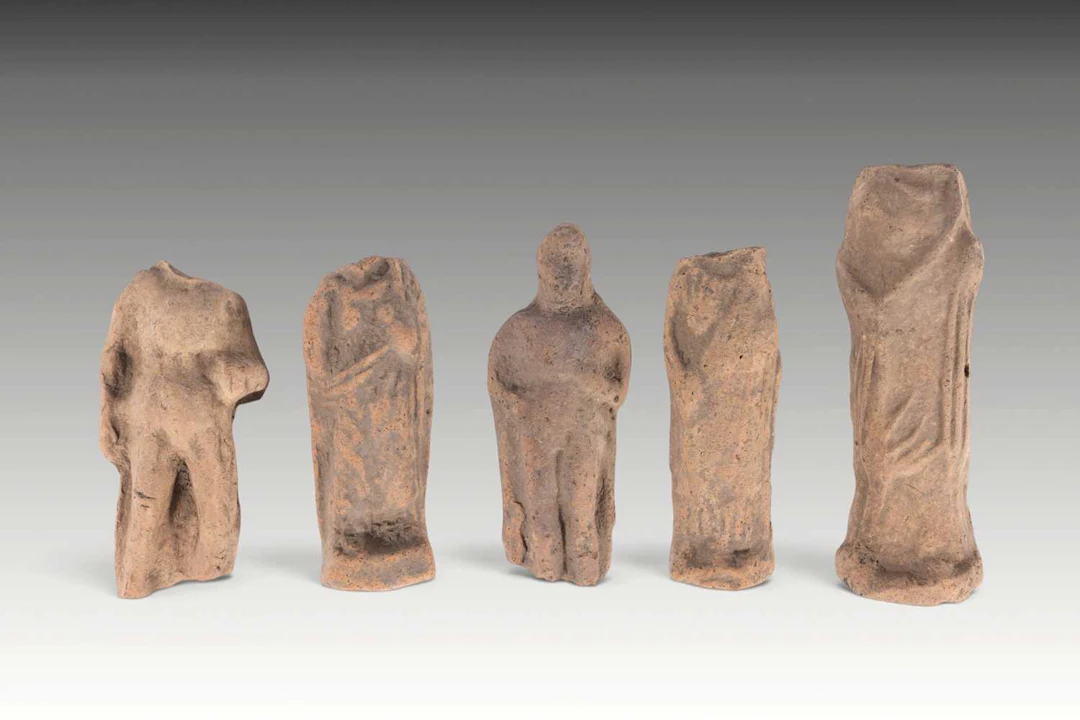 COLLECTION OF HELLENISTIC TERRACOTTA FIGURINES FROM A TEMPLE