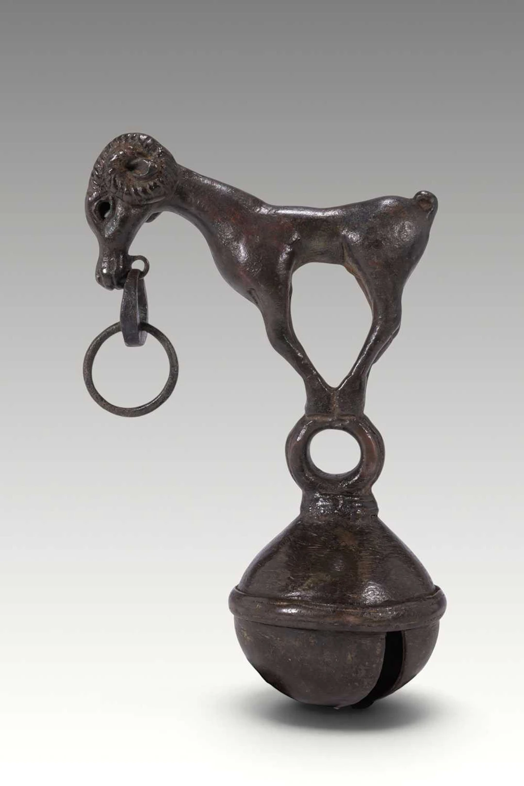 LARGE BRONZE AGE BRONZE BELL WITH A RAM