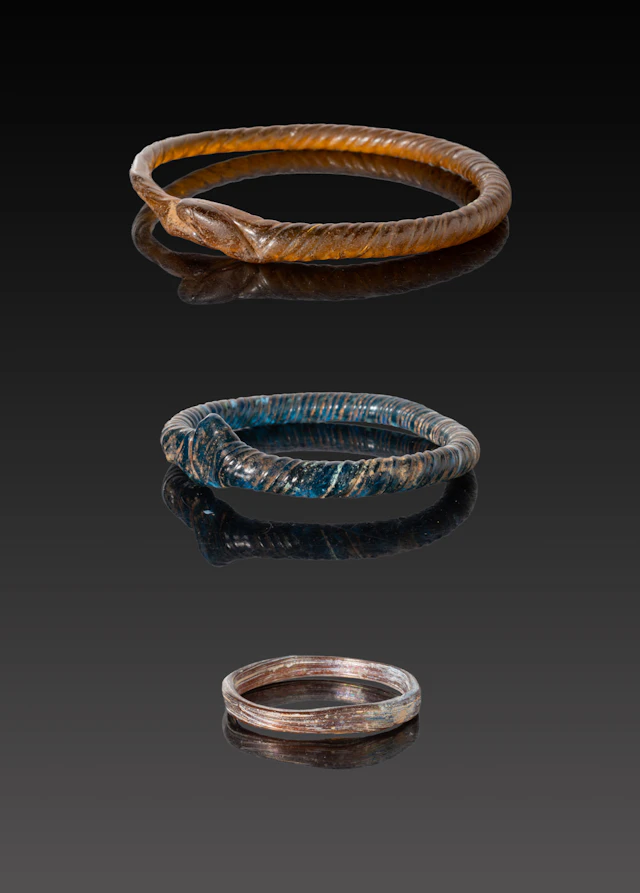 COLLECTION OF ROMAN GLASS BRACELETS