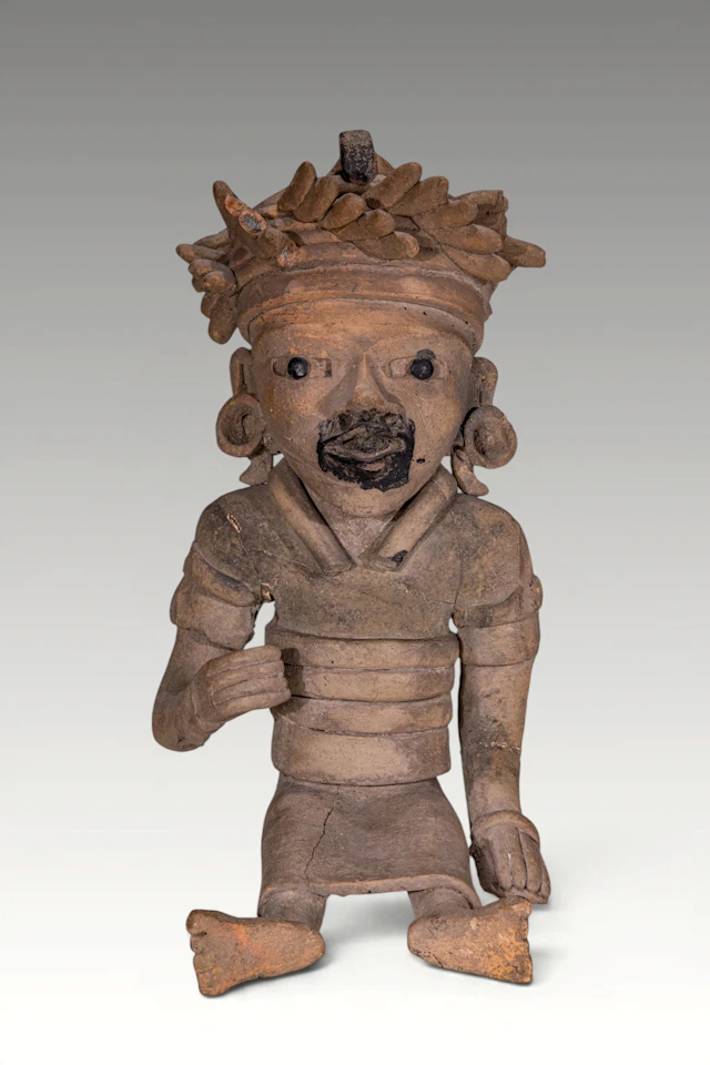 PRE-COLUMBIAN VERACRUZ POTTERY SEATED FIGURE