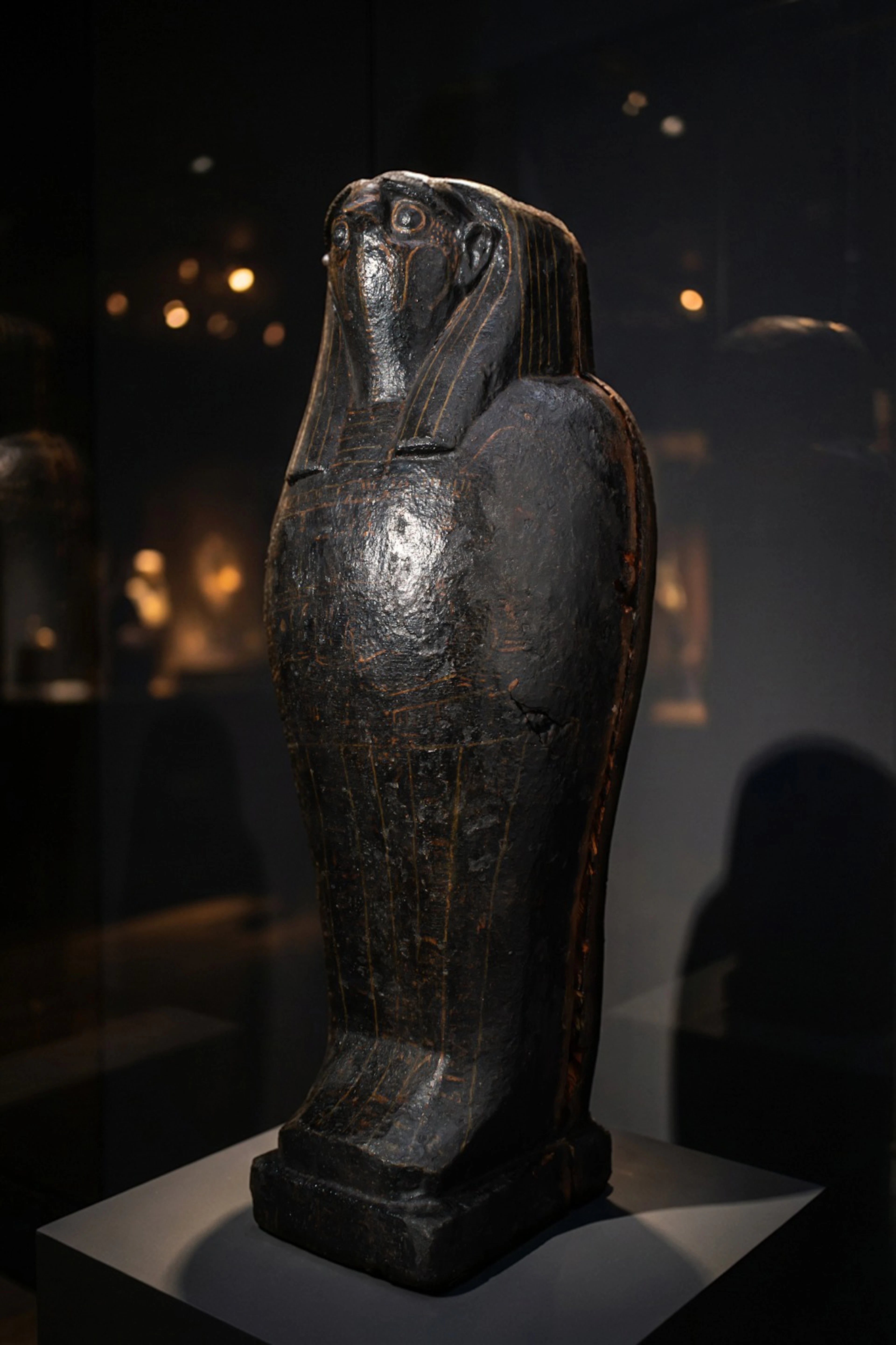 WOODEN COFFIN FOR OSIRIAN CORN-MUMMY