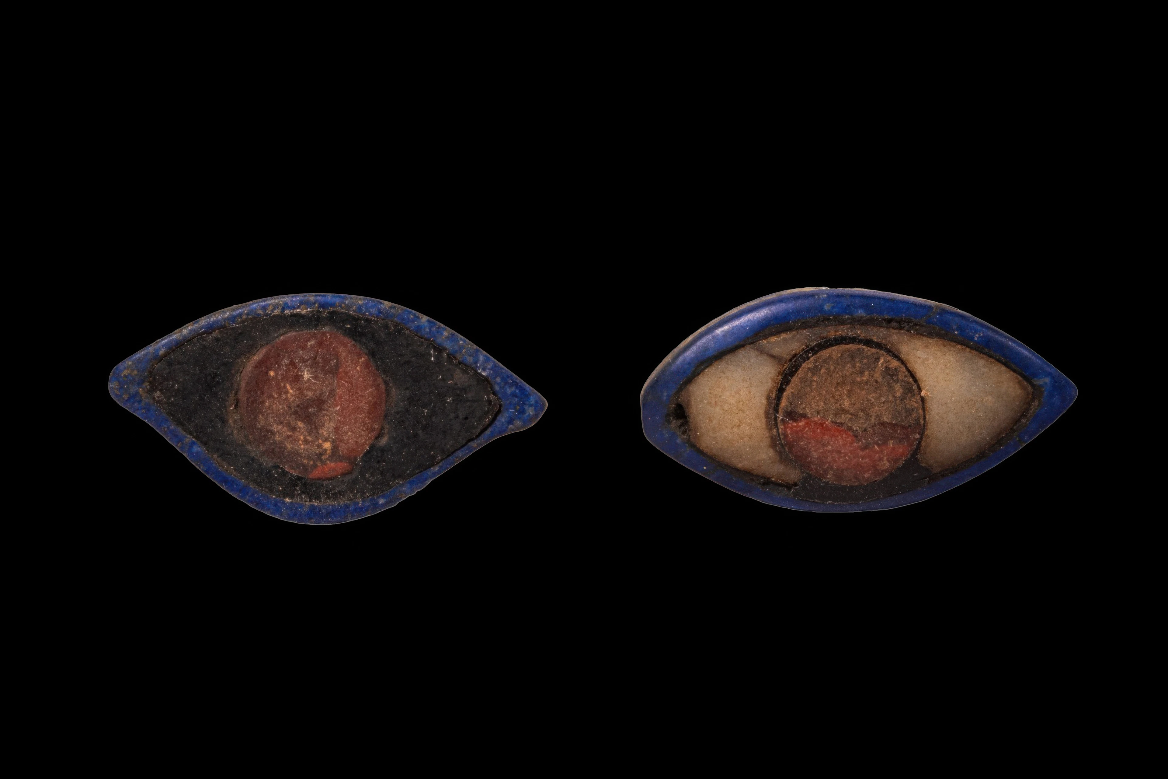 PAIR OF MESOPOTAMIAN STONE AND LAPIS LAZULI EYES