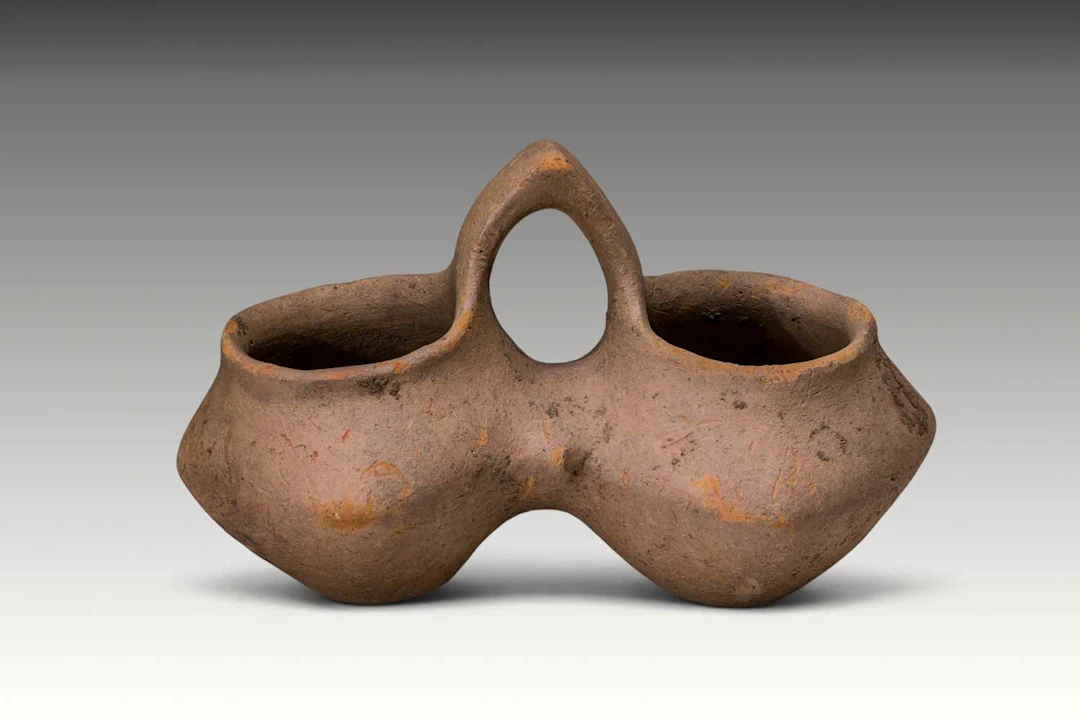 EGYPTIAN TERRACOTTA DOUBLE VESSEL
