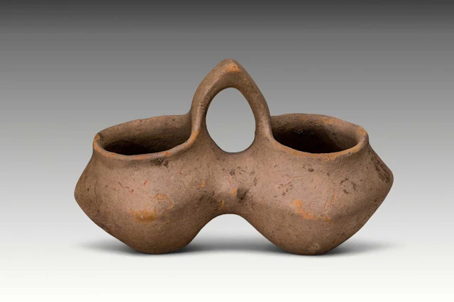 EGYPTIAN TERRACOTTA DOUBLE VESSEL