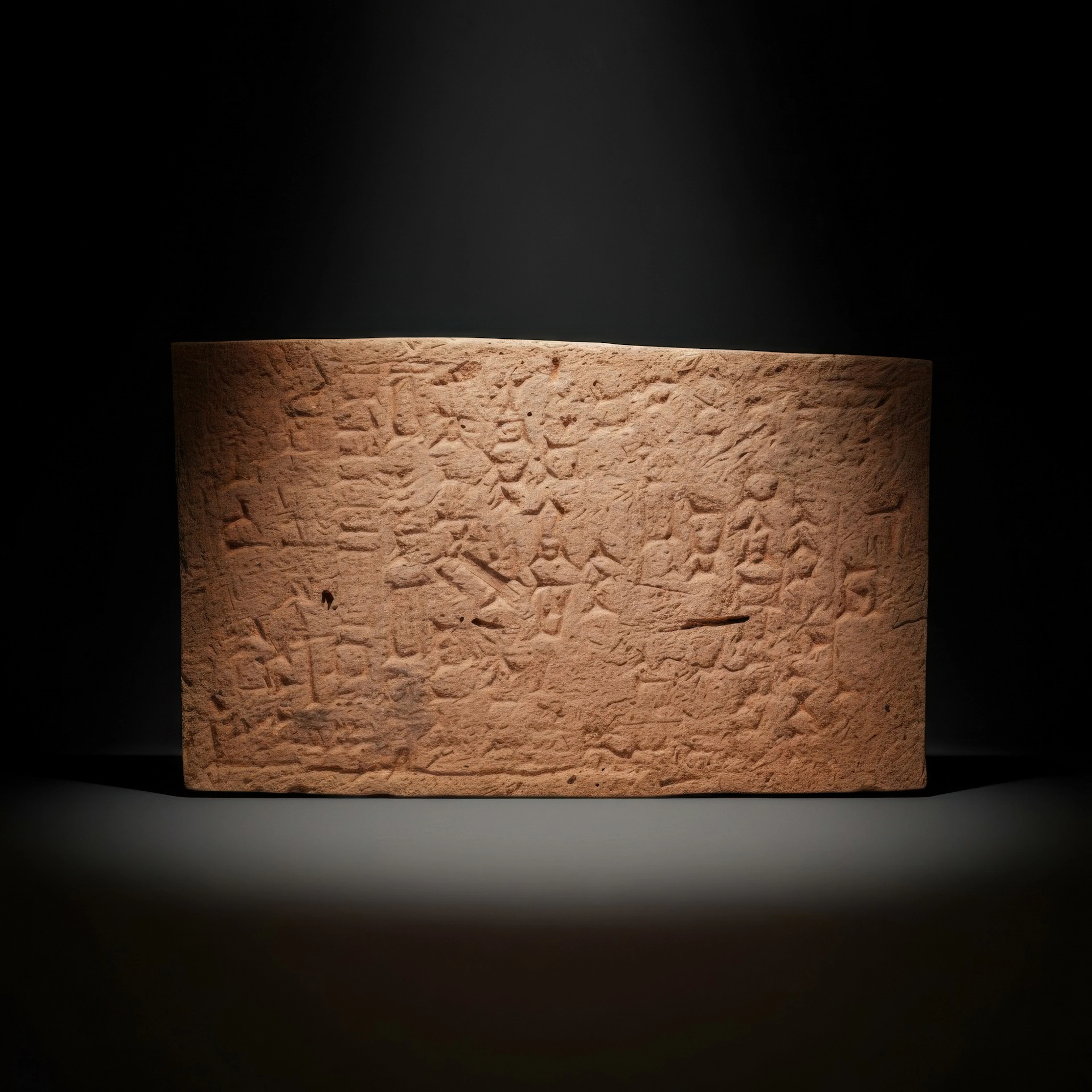 BABYLONIAN TERRACOTTA INSCRIBED TEMPLE BRICK OF NEBUCHADNEZZAR II