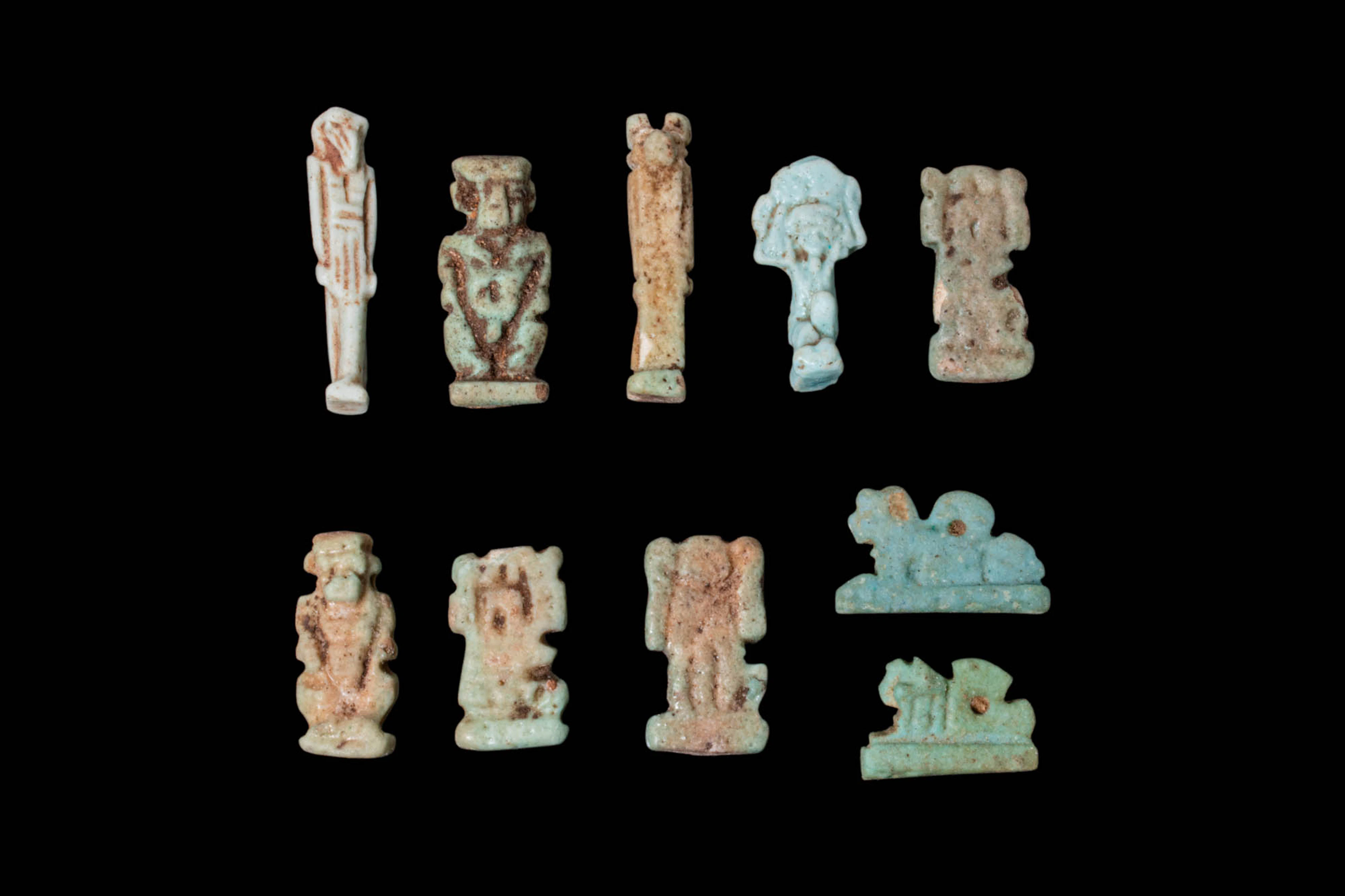 COLLECTION OF EGYPTIAN FAIENCE AMULETS