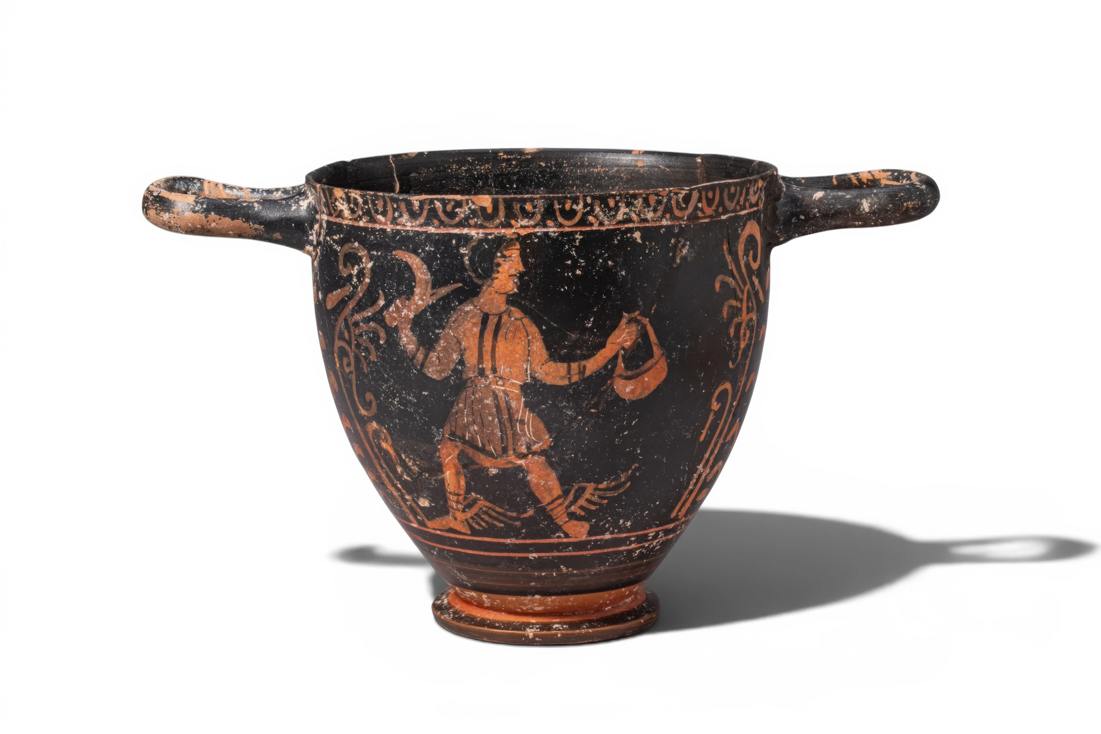 LARGE GREEK APULIAN RED-FIGURE SKYPHOS WITH PERSEUS