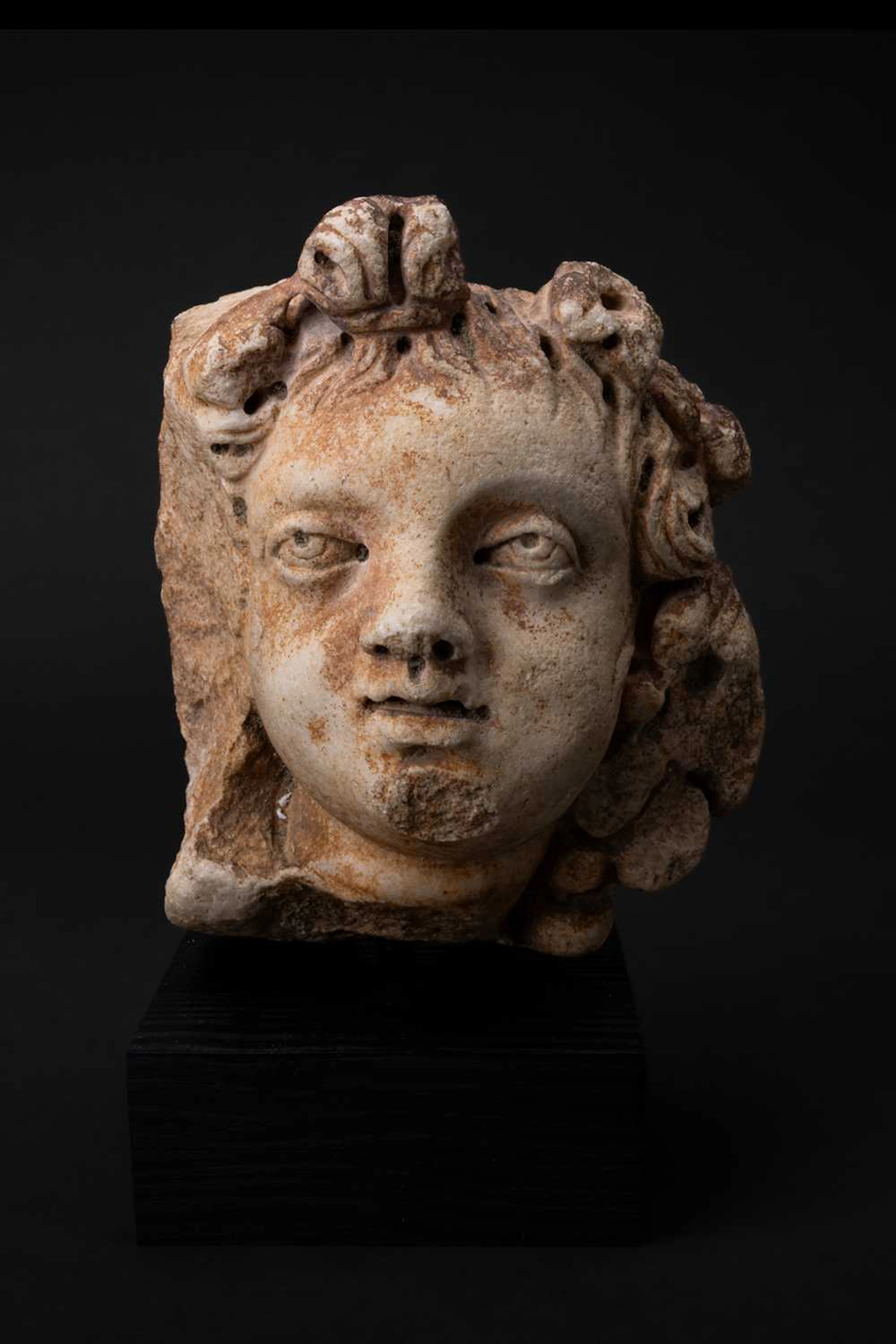 ROMAN MARBLE HEAD OF EROS