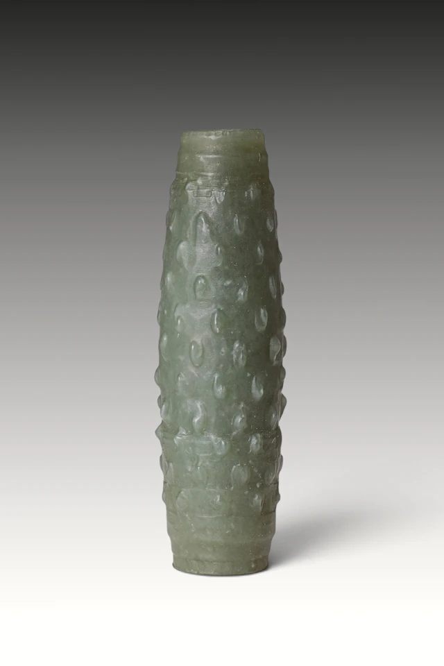 CHINESE CELADON JADE BEAD, HAN STYLE