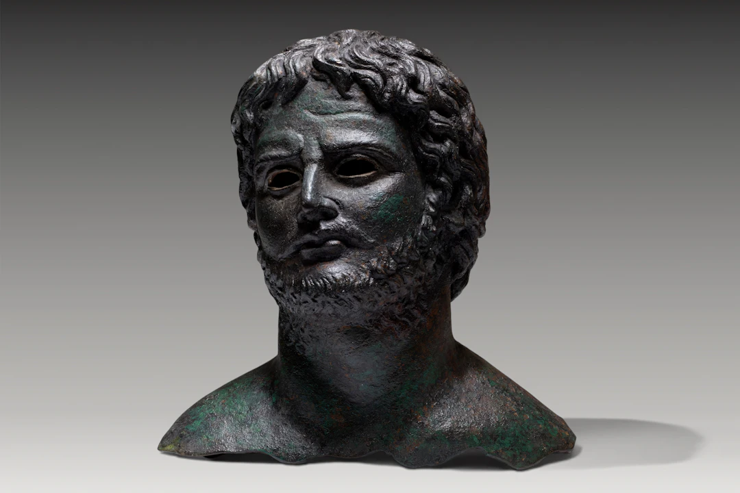 ROMAN BRONZE BUST OF ANTONINUS PIUS