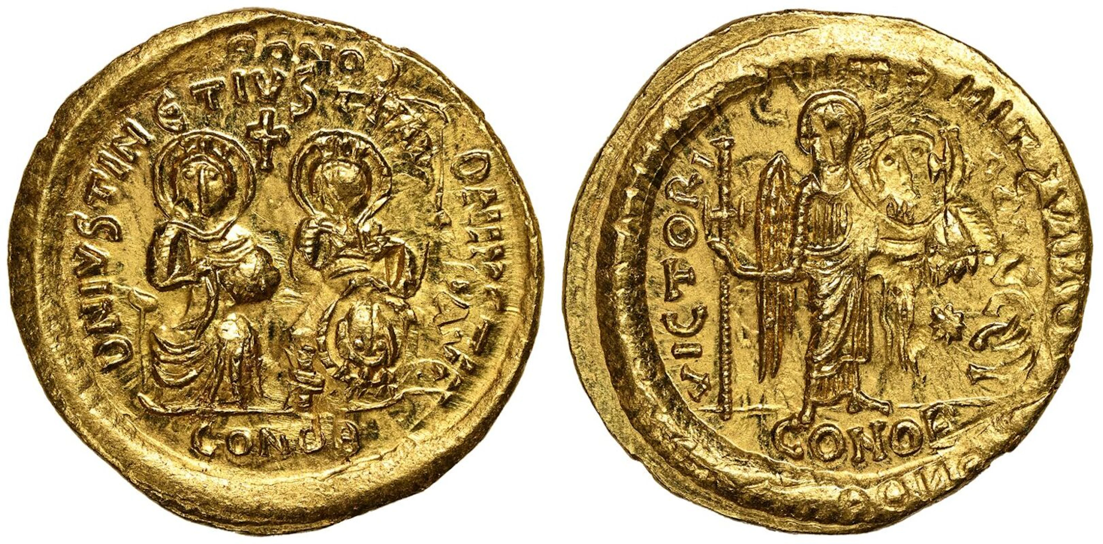 Justin I and Justinian I AV Solidus
