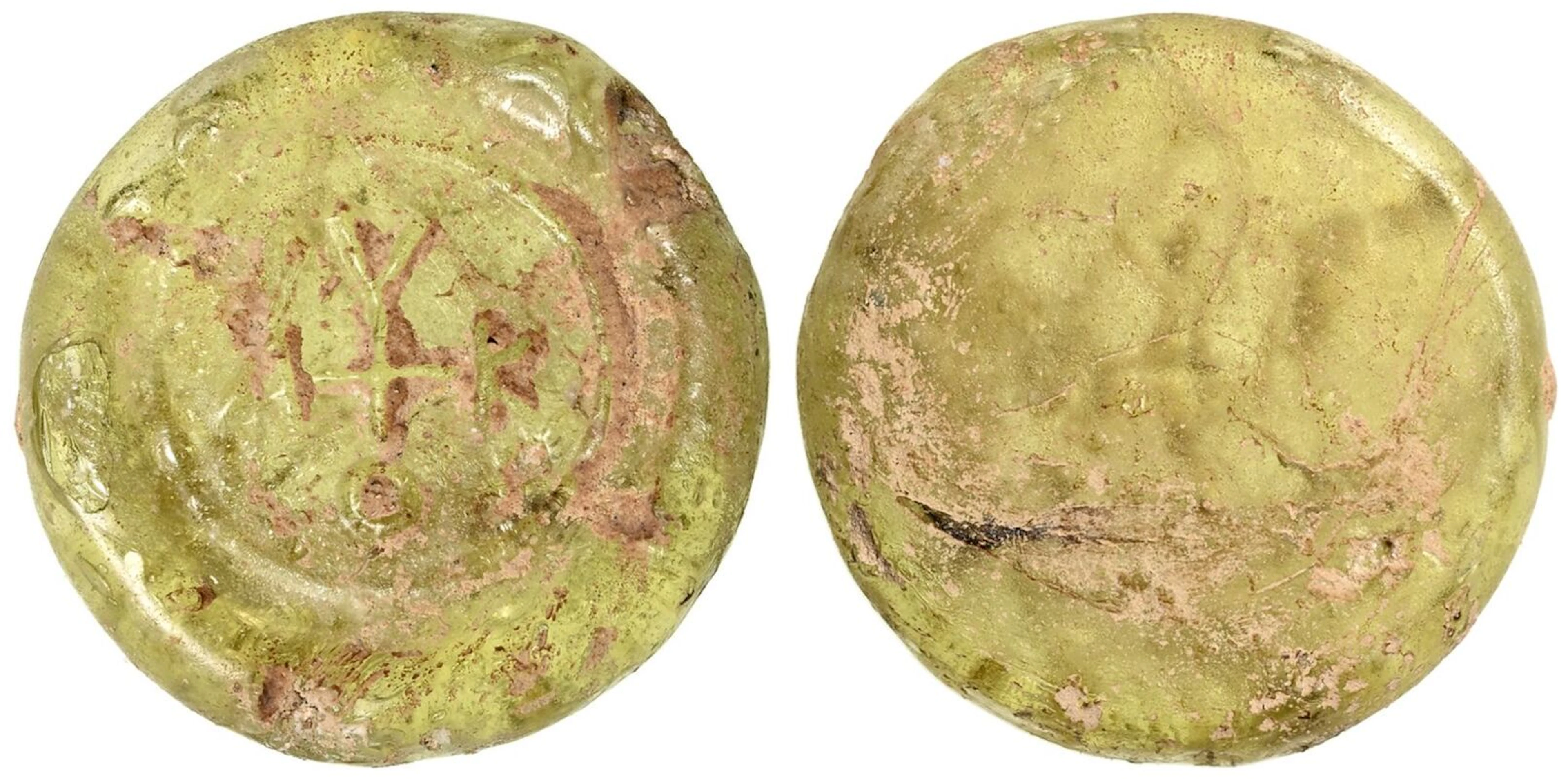 Byzantine Empire Glass Weight of 1 Semissis
