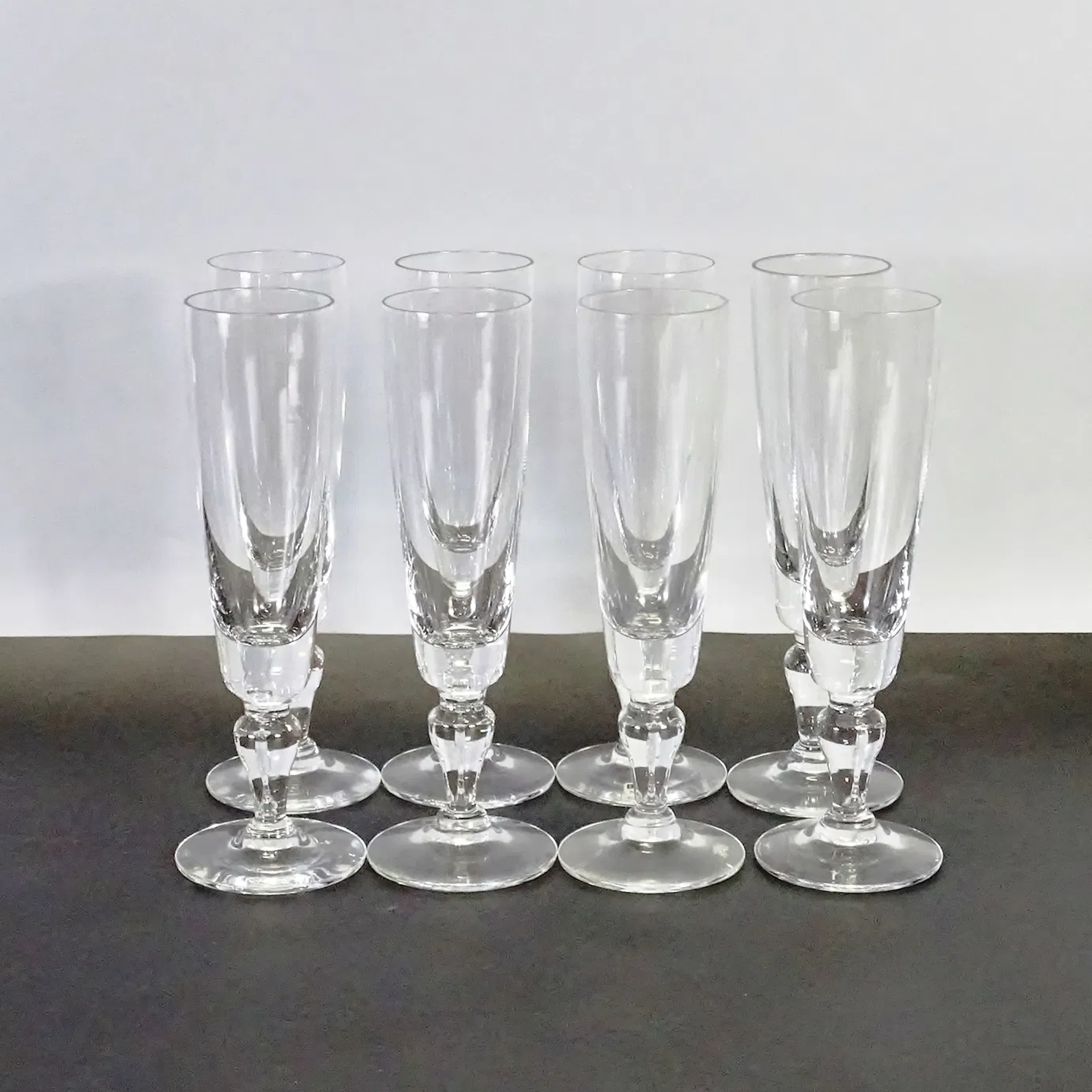 8 st. Champagneglas, Bertil Vallien, Boda, 1900-talets mitt