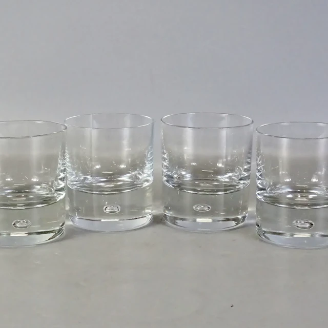 4 st. whiskyglas "Pippi" Walter Hickman, Kosta Boda