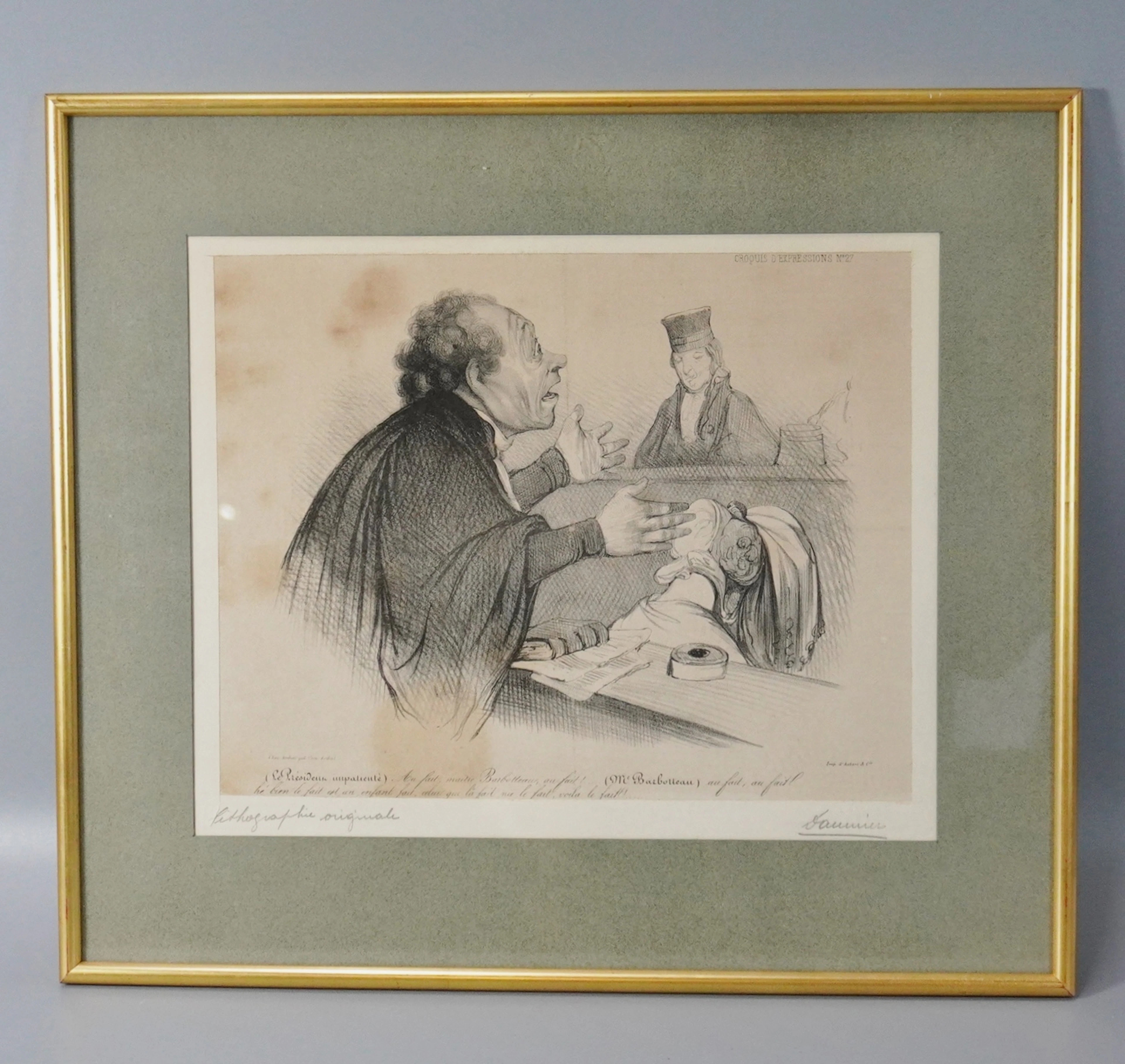 Litografi, Honoré Daumier "karikatyr"