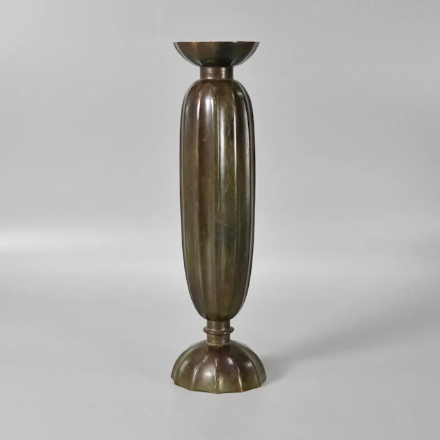 Vas, Art Deco, patinerad brons, 1900-tal
