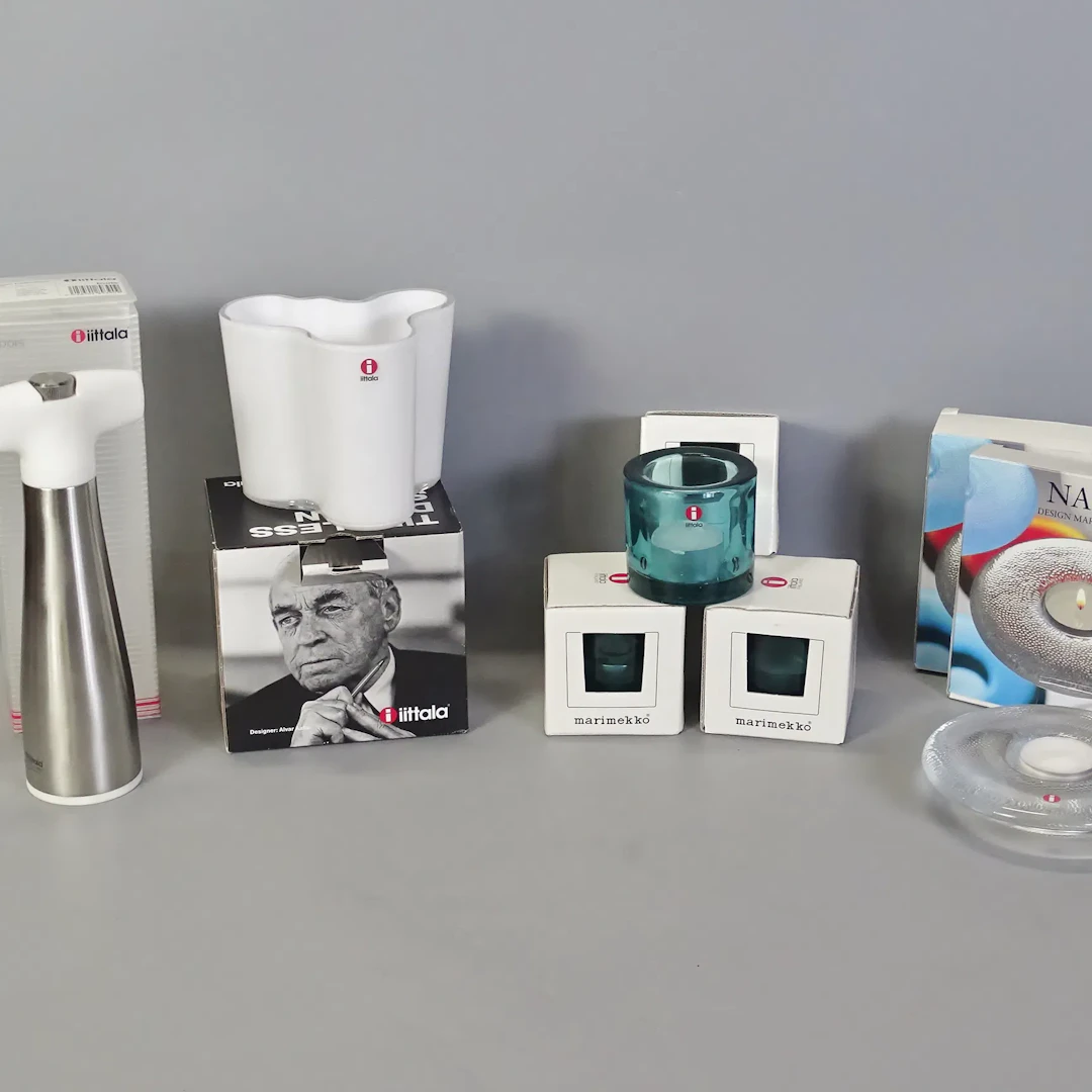 Parti Finsk design, Iittala, vas, saltkvarn samt ljuslyktor