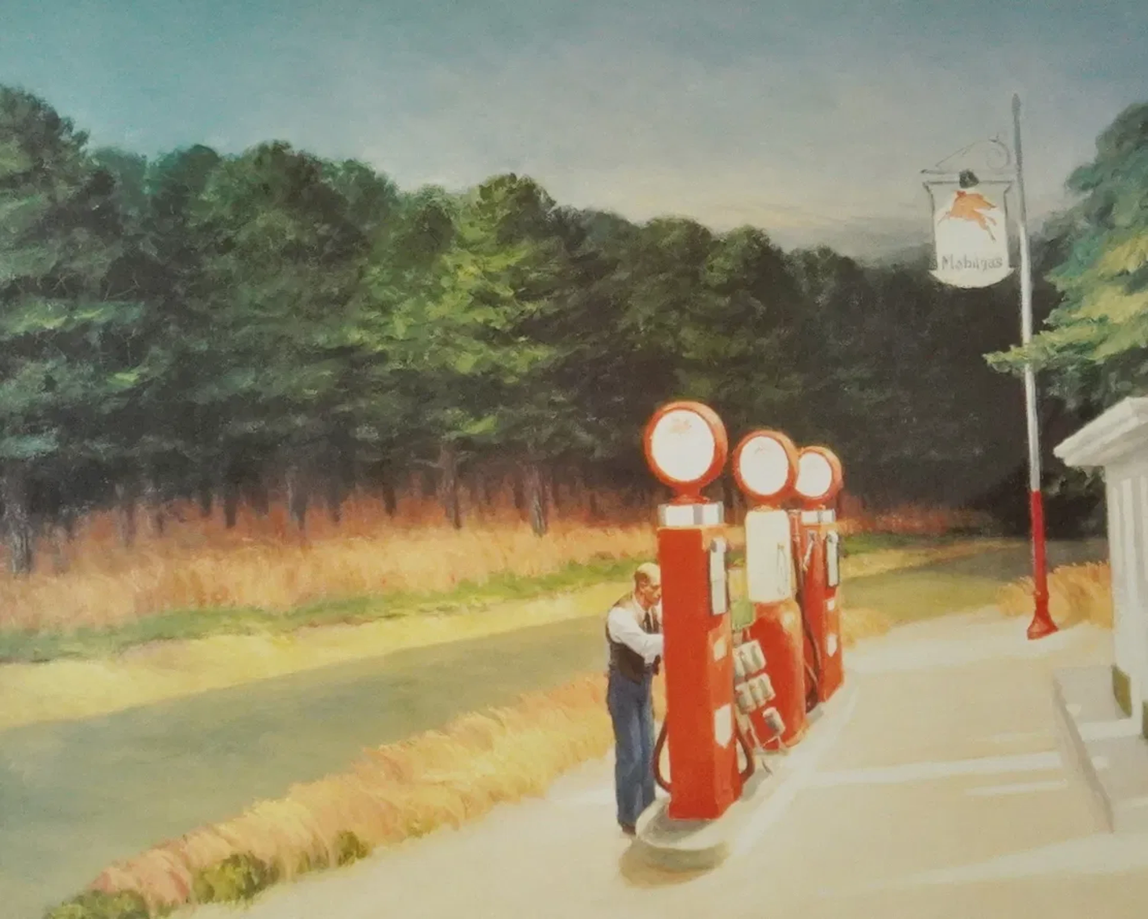 Affisch "Gas" Edvard Hopper