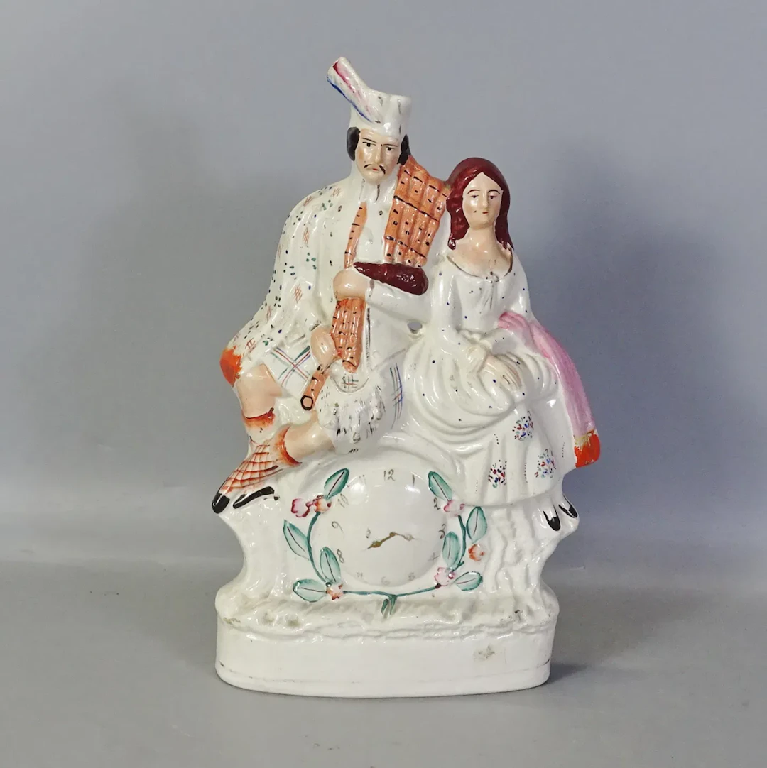 Figurin "Skotskt par" Staffordshire, England, 18/1900-tal