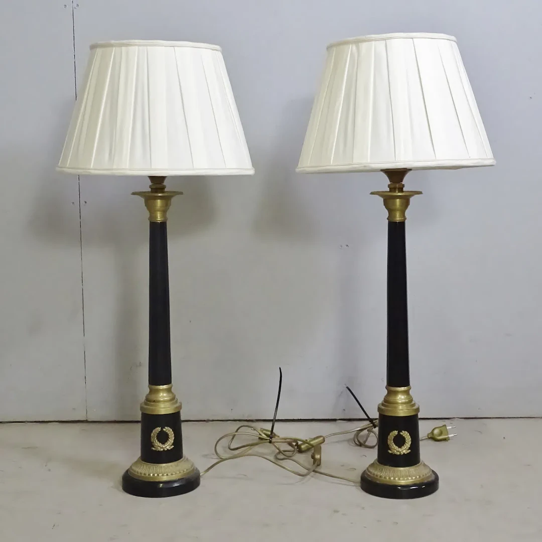 1 par bordslampor, Empirestil, 1900/2000-tal