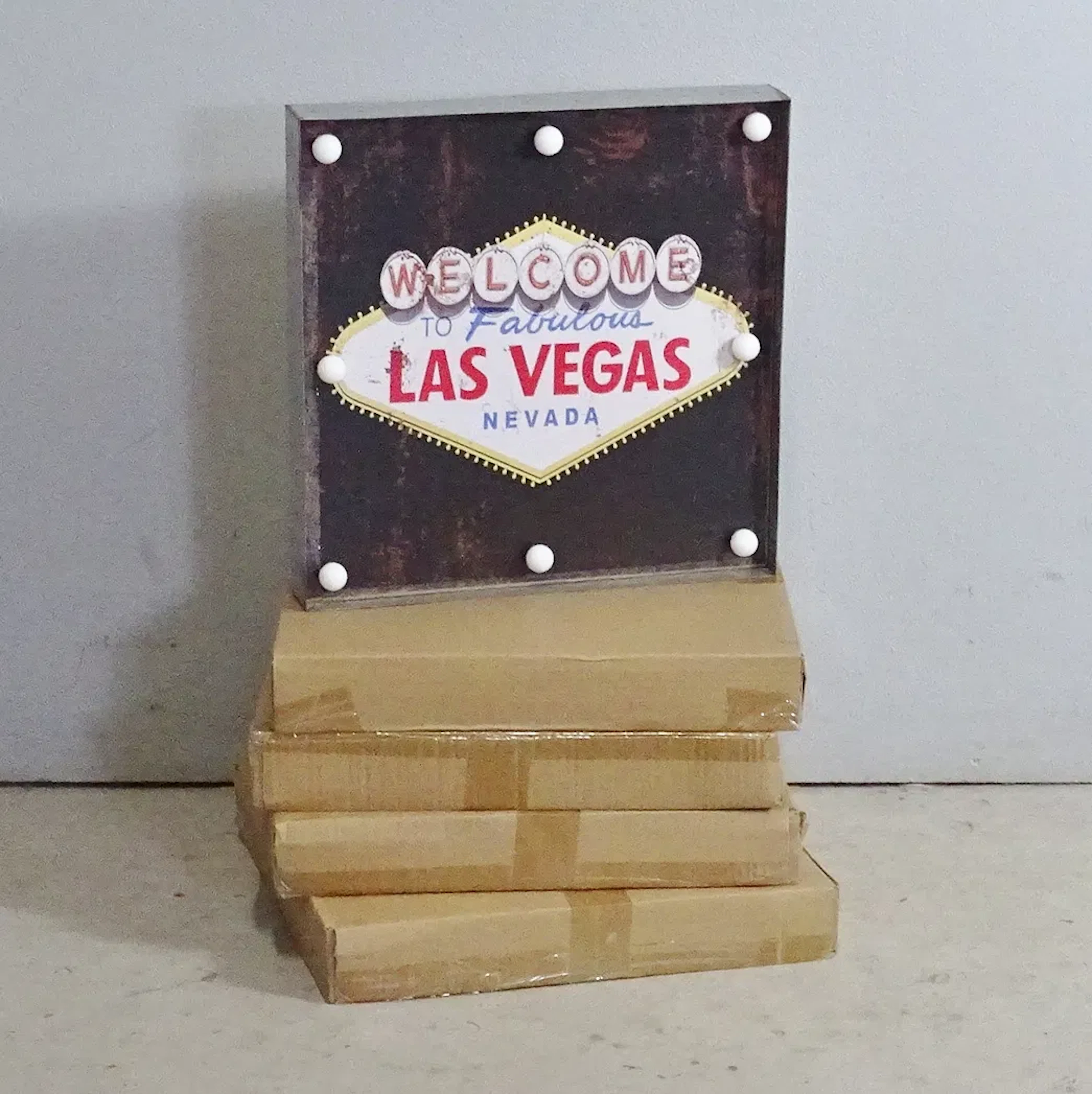 5 st. ljusskyltar "Welcome to Fabulous Las Vegas Nevada"