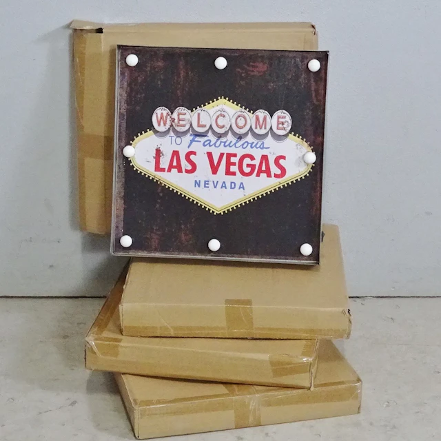 4 st. ljusskyltar "Welcome to Fabulous Las Vegas Nevada"
