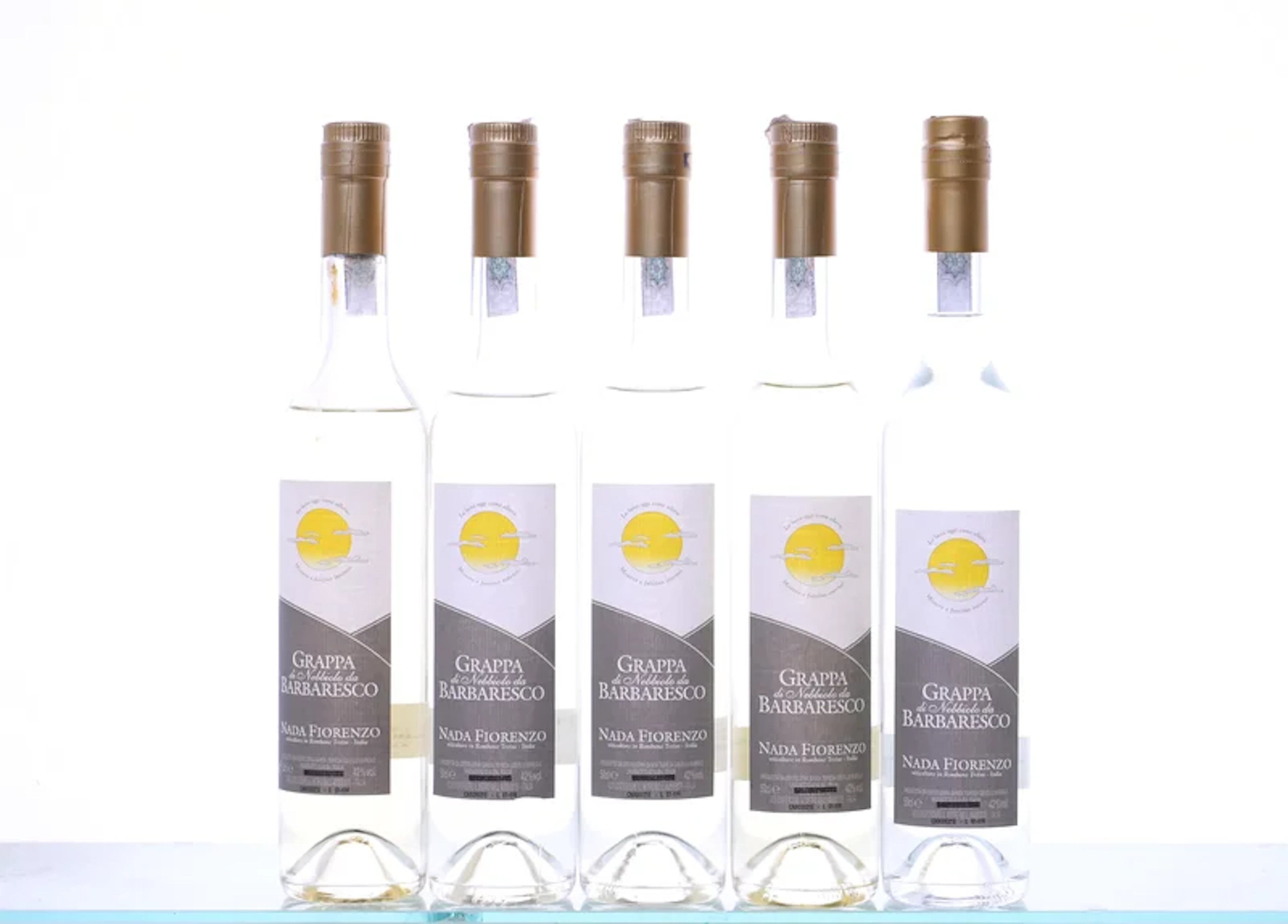 5 bottles 50cl. GRAPPA Nada Fiorenzo, Grappa di Barbaresco.