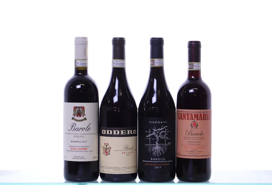 4 bottles. BAROLO mixed, 2017. 1x Elio Sandri, Perno Riserva, 1x Oddero