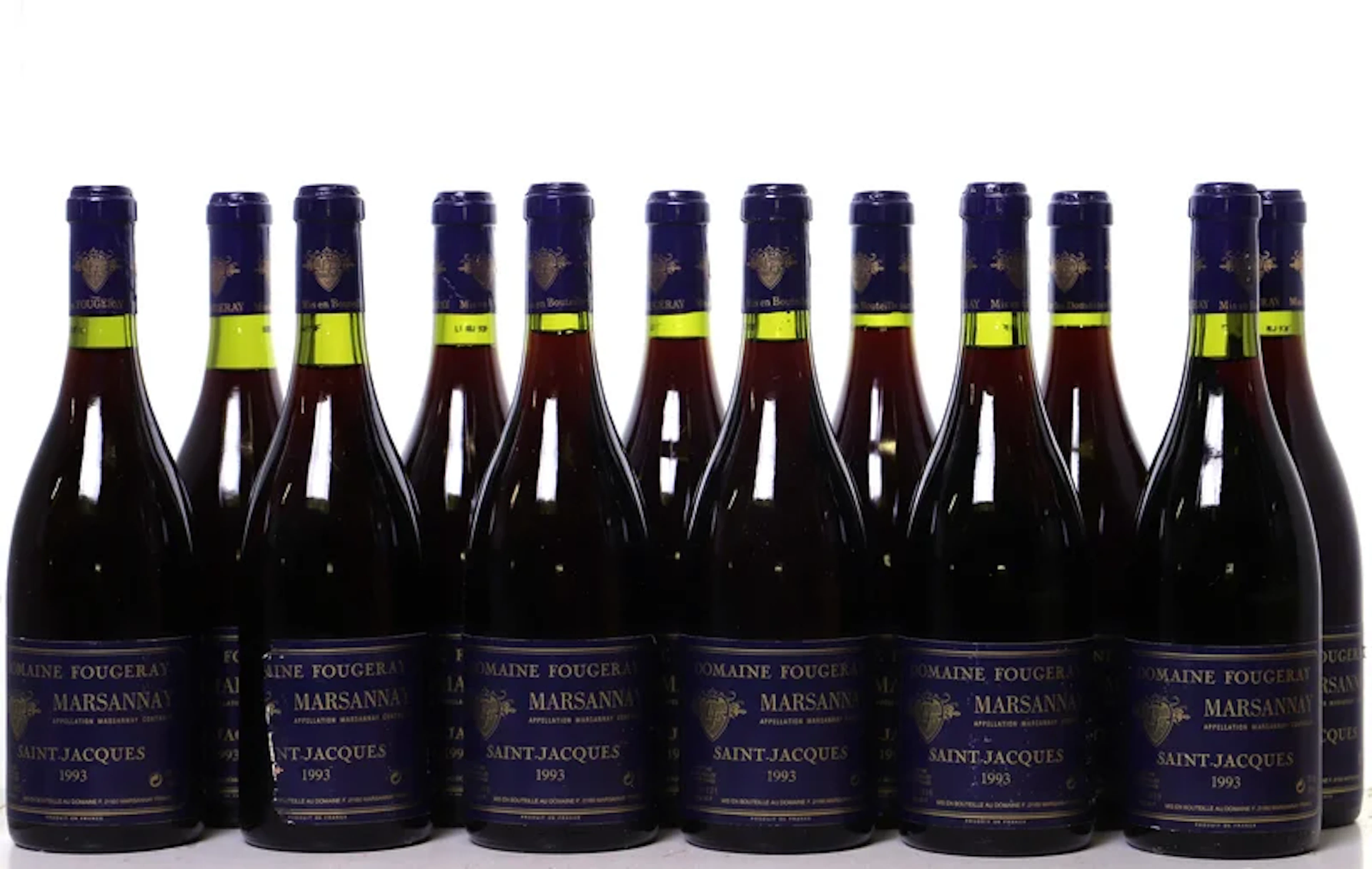 12 bottles. FOUGERAY Marsannay Saint-Jacques, 1993.