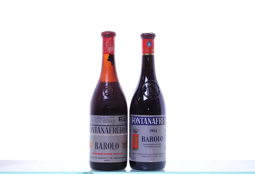 2 bottles. FONTANAFREDDA Barolo. 1x 1970, 1x 1984.