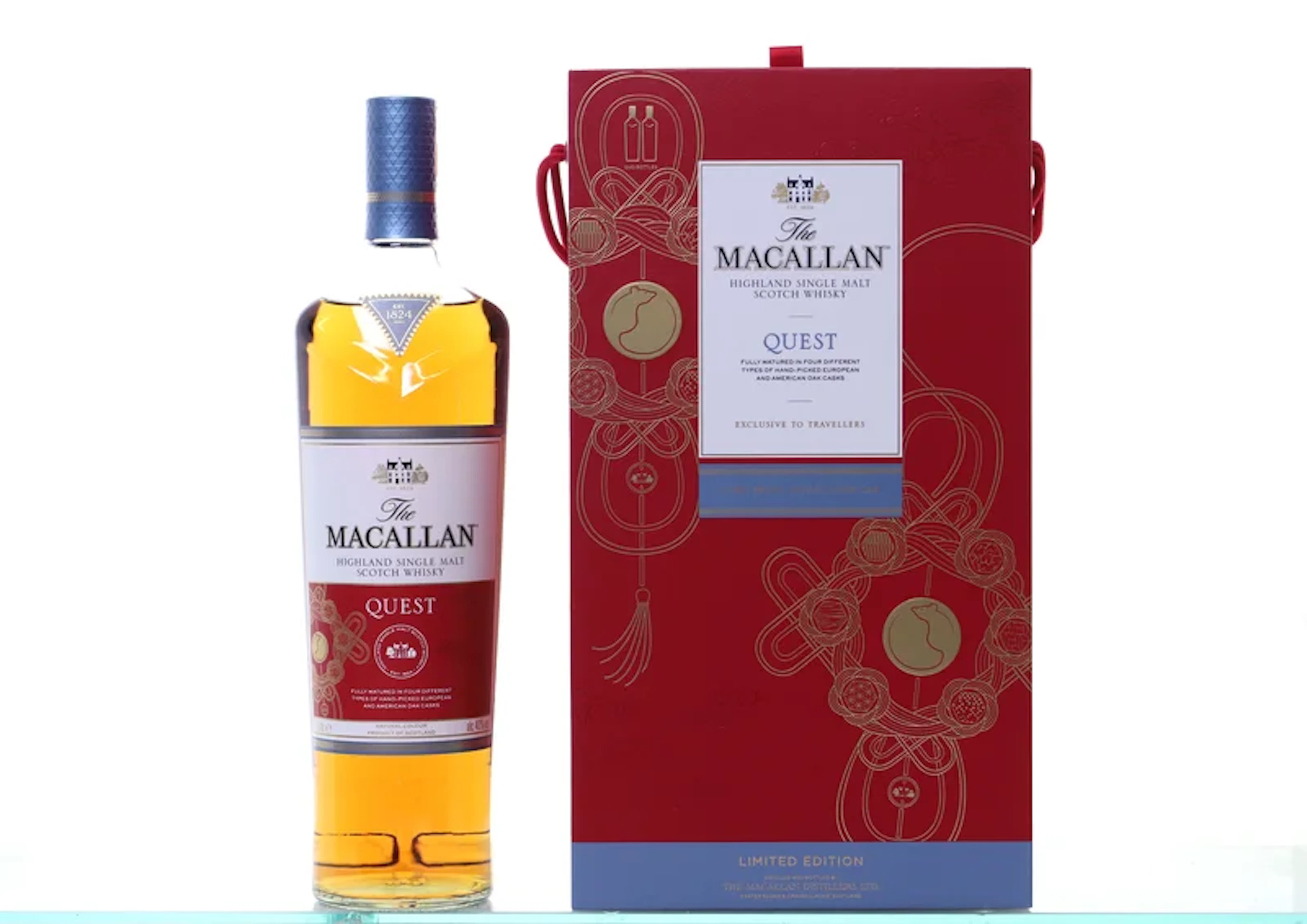1 bottle 100cl, OC-2. WHISKY Speyside Single Malt The Macallan Quest. 40%.