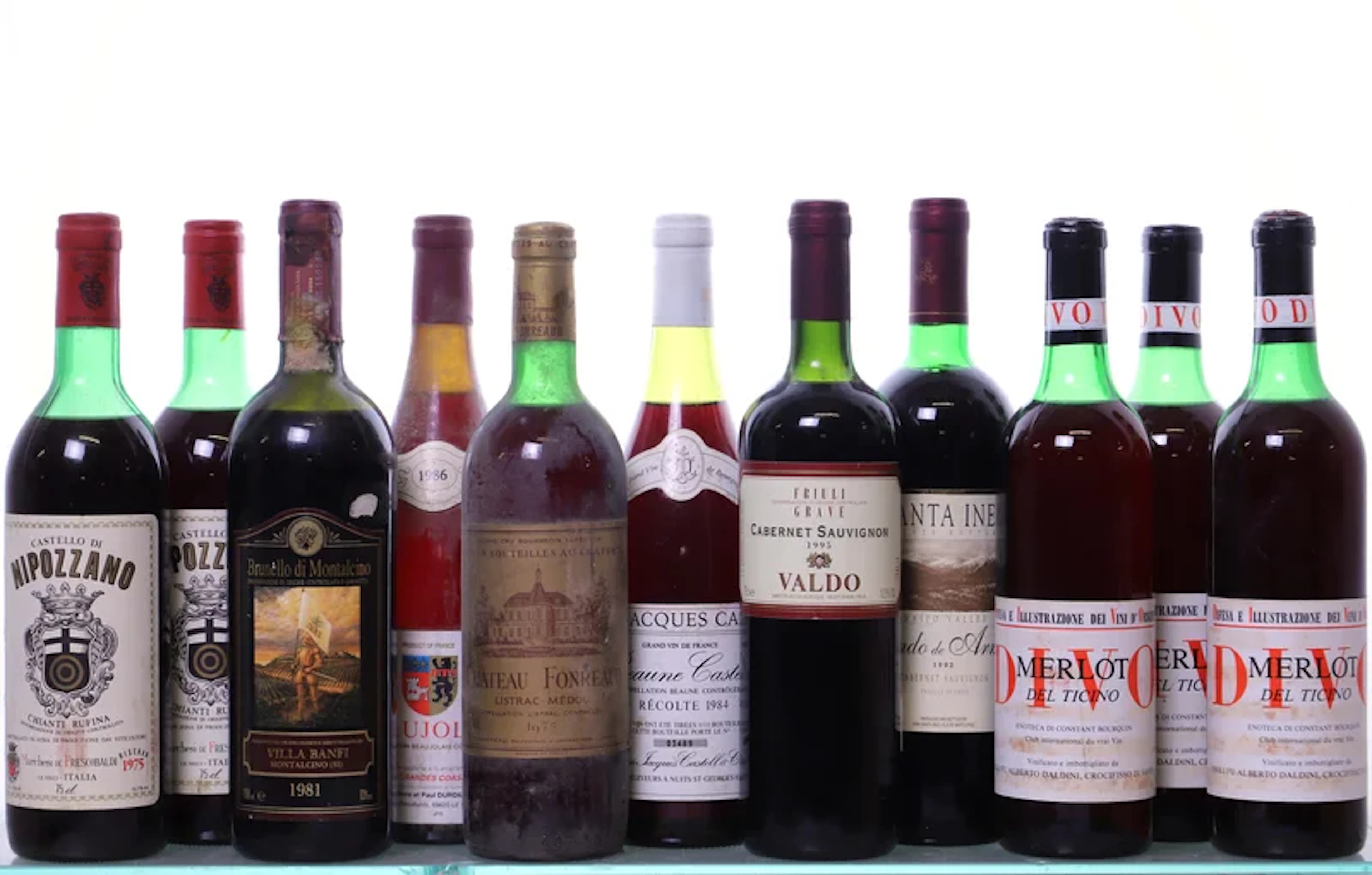 11 bottles. WORLDWIDE mixed 1975-1995.